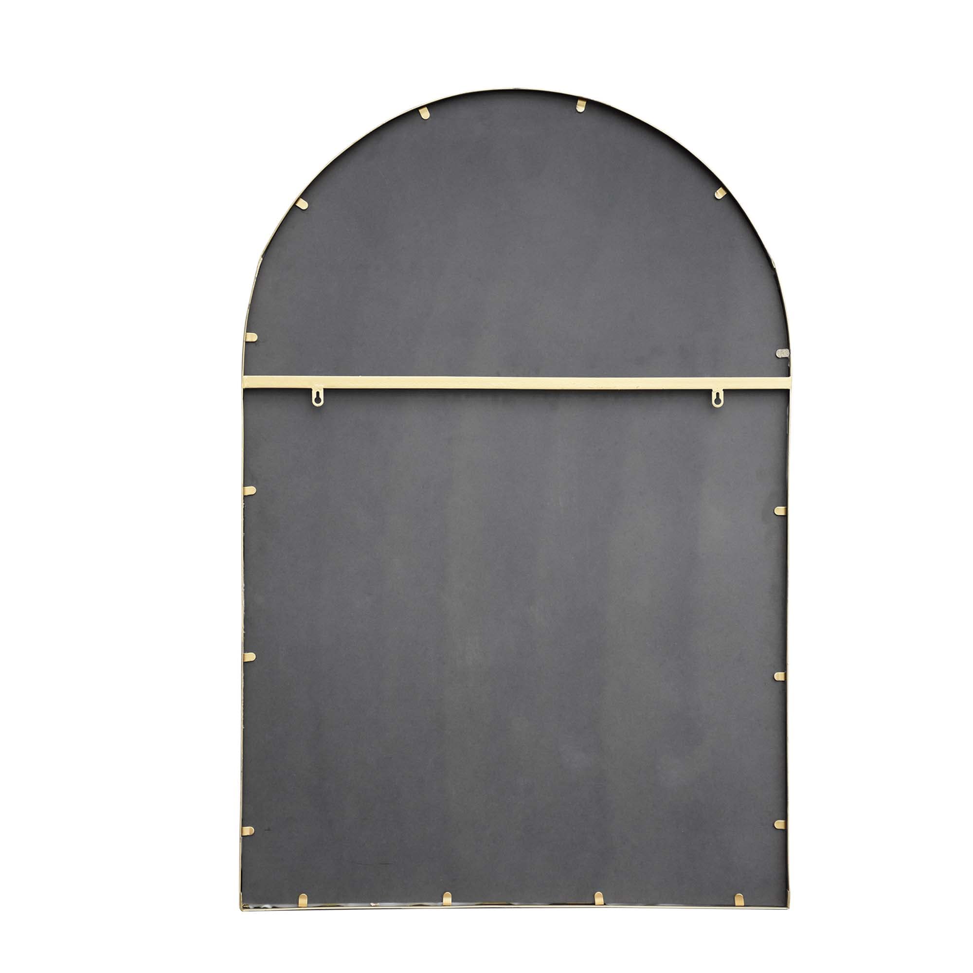 Gold Arched Window Mirror with Metal Frame - 41.5'' Twin Lakes Wall Mounted Cathedral Mirror for Living Room & Bedroom Decor | Elegant Home Accent for Entryway, Hallway, or Bathroom