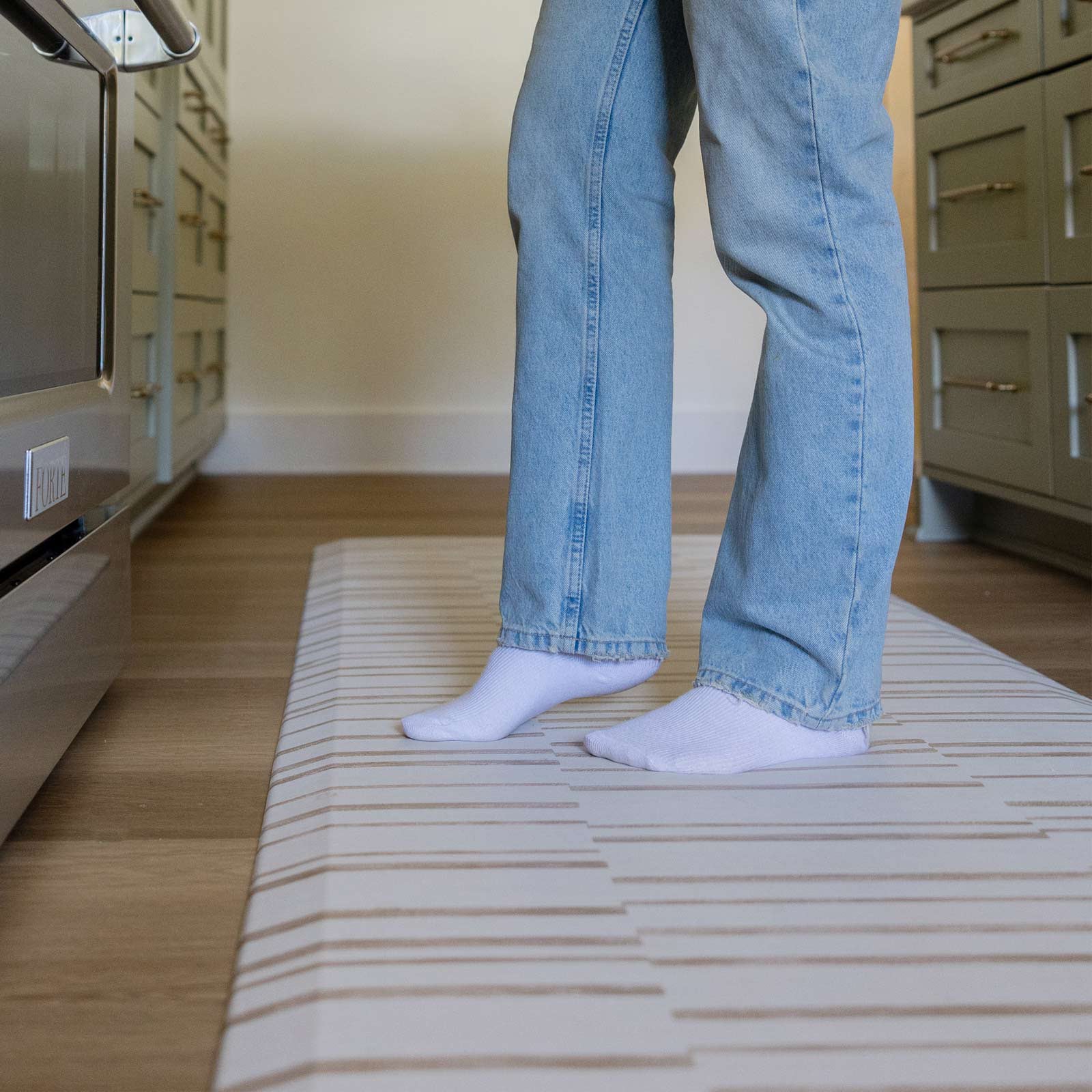 Nama Standing Mat - Anti-Fatigue Comfort Floor Mat for Work & Home - Nara Stripe Design - Perfect for Office, Kitchen & Standing Desk Use