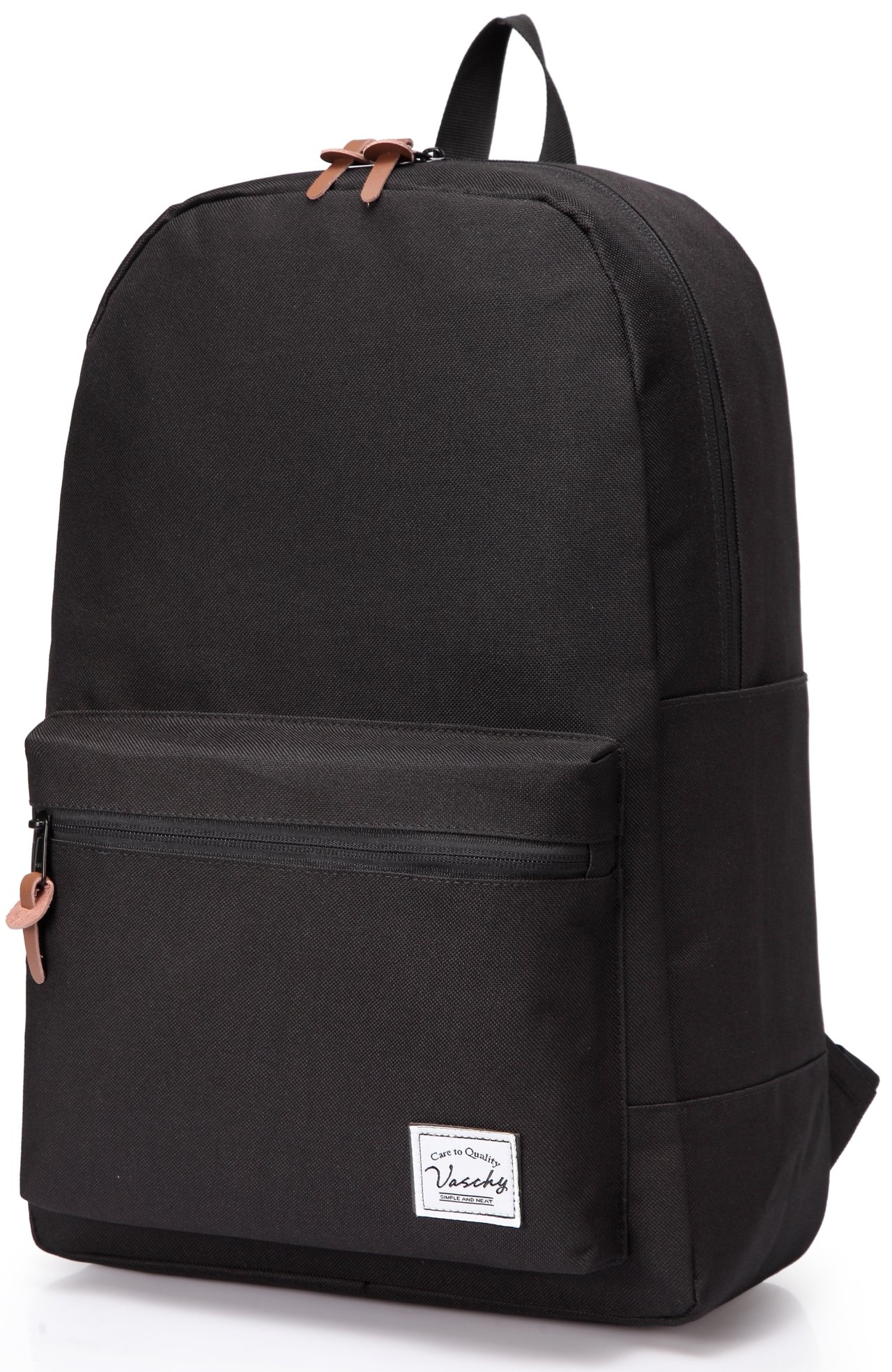 VASCHY Slim Lightweight Water-Resistant Backpack - Unisex School Bag for College, Travel & Work | Durable Bookbag for Students, Commuters & Professionals