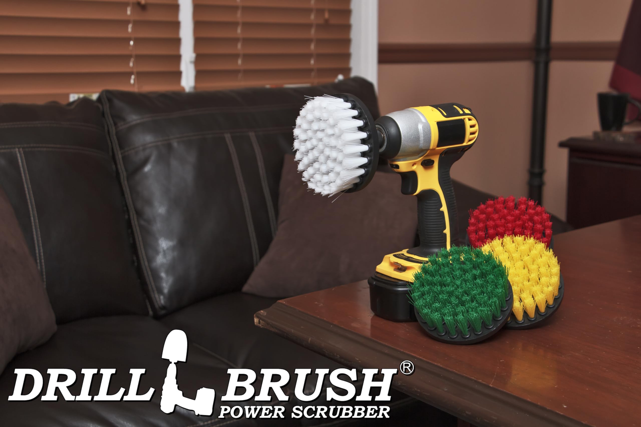 Drill Brush Cleaning Kit - Power Scrubber Set for Shower, Tile, Bathtub, Kitchen & Oven - Heavy Duty Drill Brush Attachments for Deep Cleaning - Perfect for Bathroom, Kitchen & Outdoor Bird Bath Maintenance