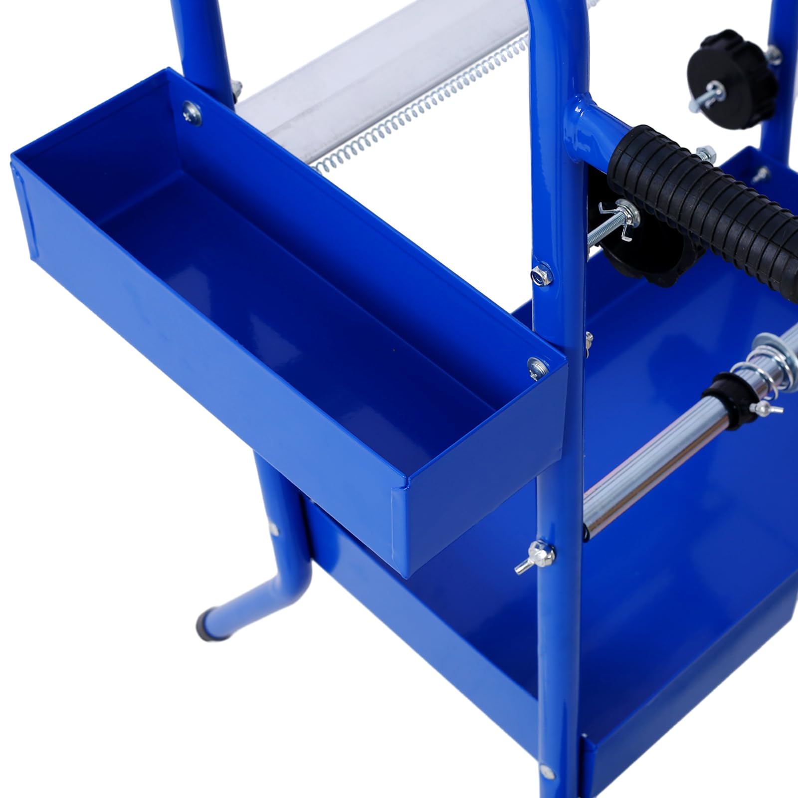 18-Inch Mobile Masking Paper Dispenser with Storage Trays - Multi-Roll Paper Tape Stand for Auto Body Paint & Repair Shops | Indoor & Outdoor Tool Organizer (Blue) | Perfect for Automotive Workshops, DIY Projects & Home Improvement
