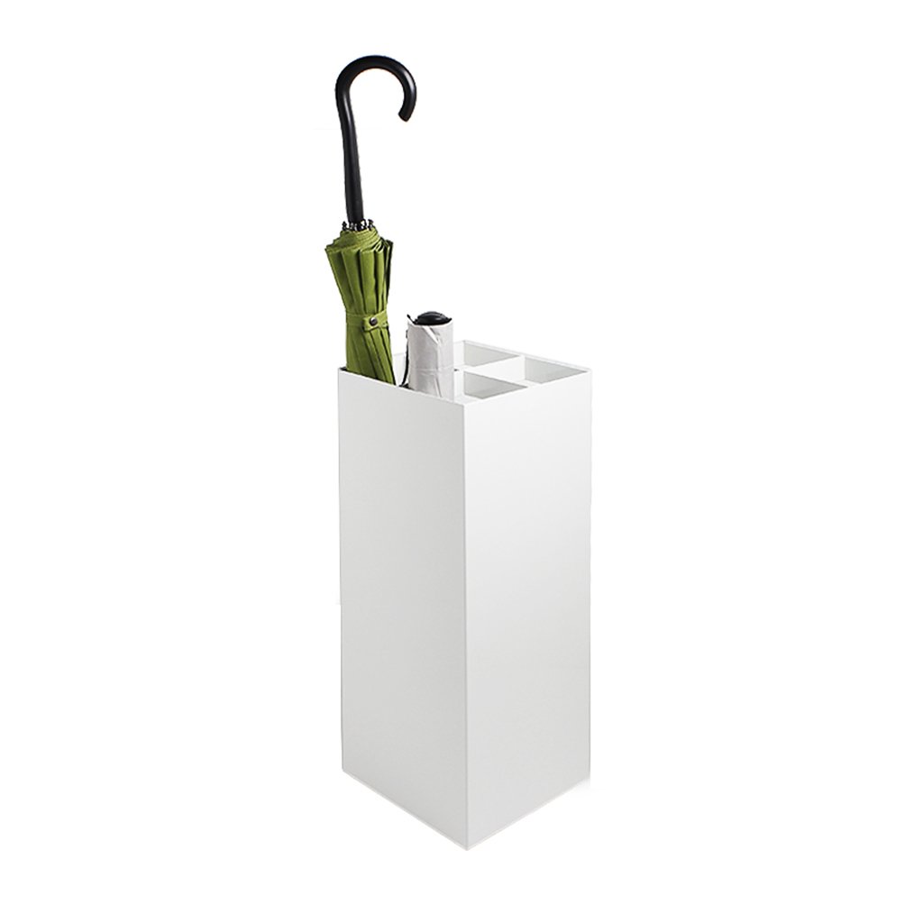 Sturdy Iron Umbrella Stand for Home, Office & Hotel - White | Durable Umbrella Storage Rack for Entryway, Lobby & Patio