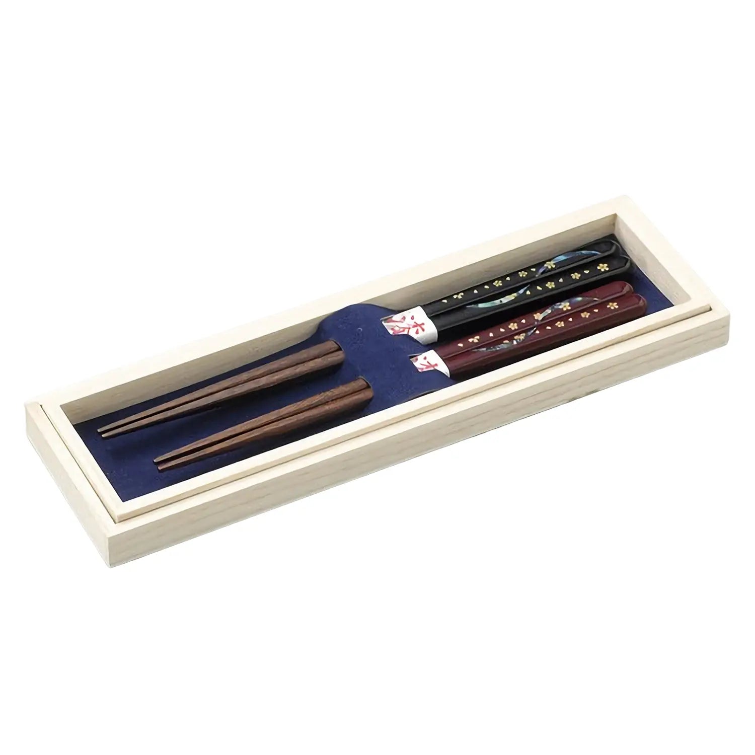 Premium Echizen Shikki Makie Wooden Chopsticks Set for Couples - Handcrafted Japanese Lacquerware Dining Utensils - Perfect for Romantic Dinners, Asian Cuisine & Gift Giving