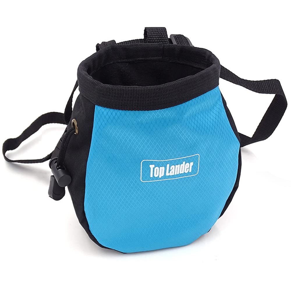 Premium Rock Climbing Chalk Bag with Adjustable Belt & Secure Zipper Pocket - Lightweight Magnesium Sack for Bouldering, Gym Training, Weightlifting & Outdoor Sports - Ideal for Climbers, Athletes & Fitness Enthusiasts