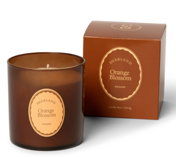 Sharland Orange Blossom Scented Candle - Natural Soy Wax Aromatherapy Candle for Home, Relaxation & Romantic Ambiance