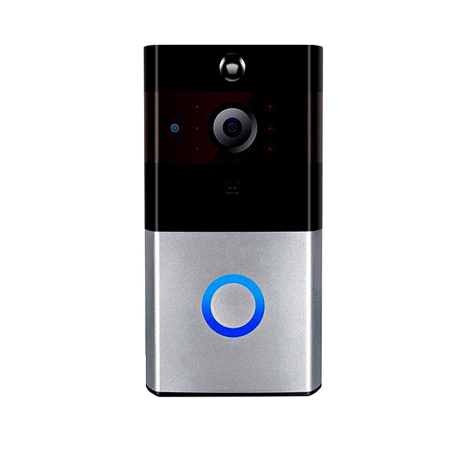 2024 Smart WiFi Video Doorbell - 720P HD Wireless Security Camera with Motion Detection & Night Vision | Energy Monitoring Doorbell Camera for Home Security | Ideal for Front Door Monitoring, Smart Home Automation & Package Delivery Alerts | Perfect for Apartments, Houses & Vacation Homes