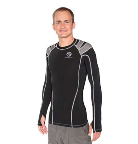 IntelliSkin Men's Athletic Compression Long Sleeve Shirt - Moisture Wicking Workout Top for Running, Gym & Sports Performance