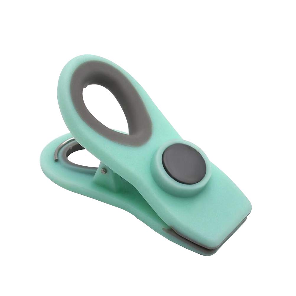 DOITOOL Magnetic Food Bag Clips - 12 Pack Kitchen Fridge Sealing Clips for Snacks, Chips, Cereal & More - Moisture-Proof Food Storage Clamps (Green) - Perfect for Pantry Organization & Fresh Food Preservation
