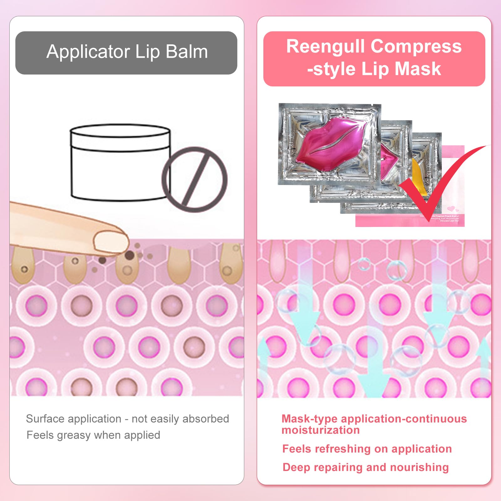 30 PCS Collagen Lip Masks for Dry Lips - Hydrating Gel Lip Mask Sheets to Remove Dead Skin, Moisturize & Lighten Lip Lines (Gold) | Perfect for Night Care, Travel & Winter Lip Treatment