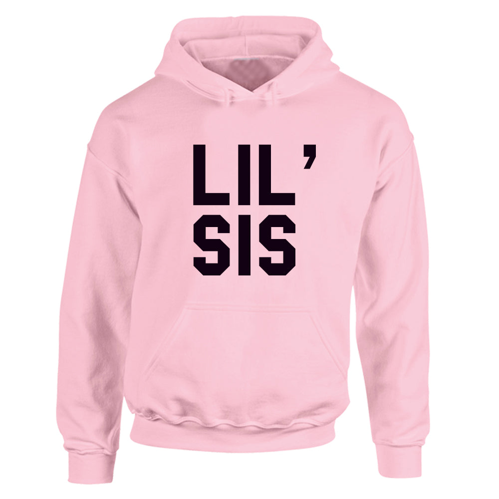 Big Sis Lil Sis Matching Pastel Pink Hoodies for Girls - Cute Sister Outfits (1-13 Years) | MRK X | Perfect for Family Photos, Twin Day & Sibling Bonding