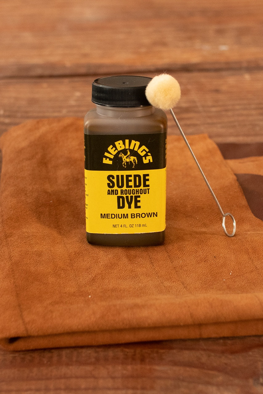 Fiebing's Suede Leather Dye - 4 oz (118 ml) Brown Color - Professional Leather Repair & Restoration for Shoes, Bags, Jackets & Furniture