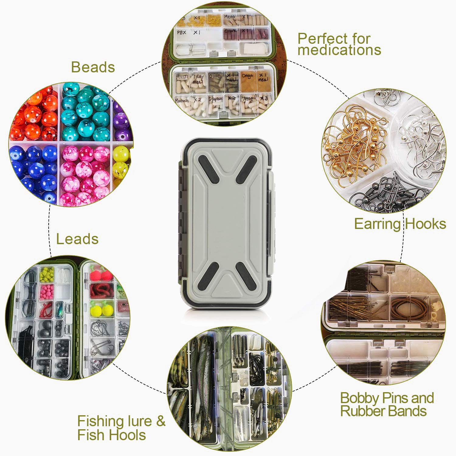 YUKI Fishing Lure Box - Tackle Storage Organizer for Fly Fishing & Vest Casting