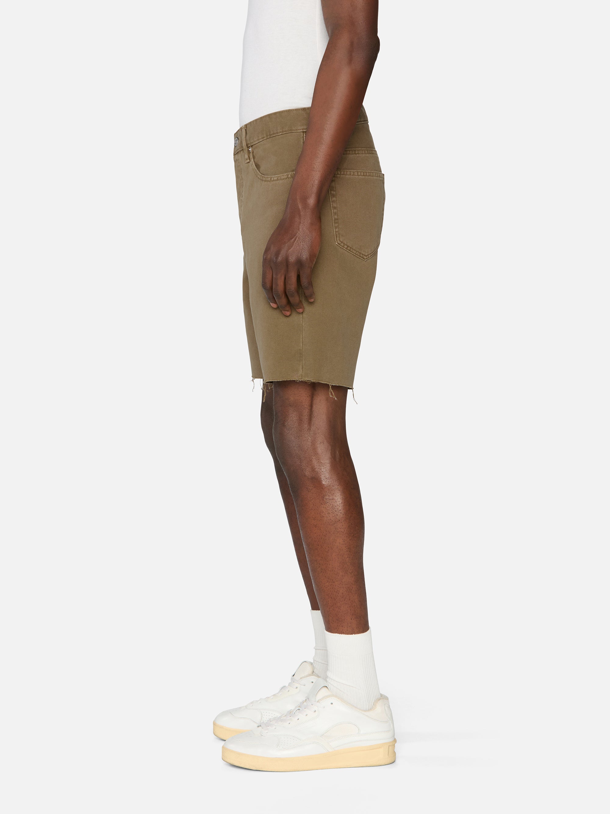 Relaxed Fit Raw Hem Shorts for Women - Light Brown | Casual Summer Outfits & Beach Wear