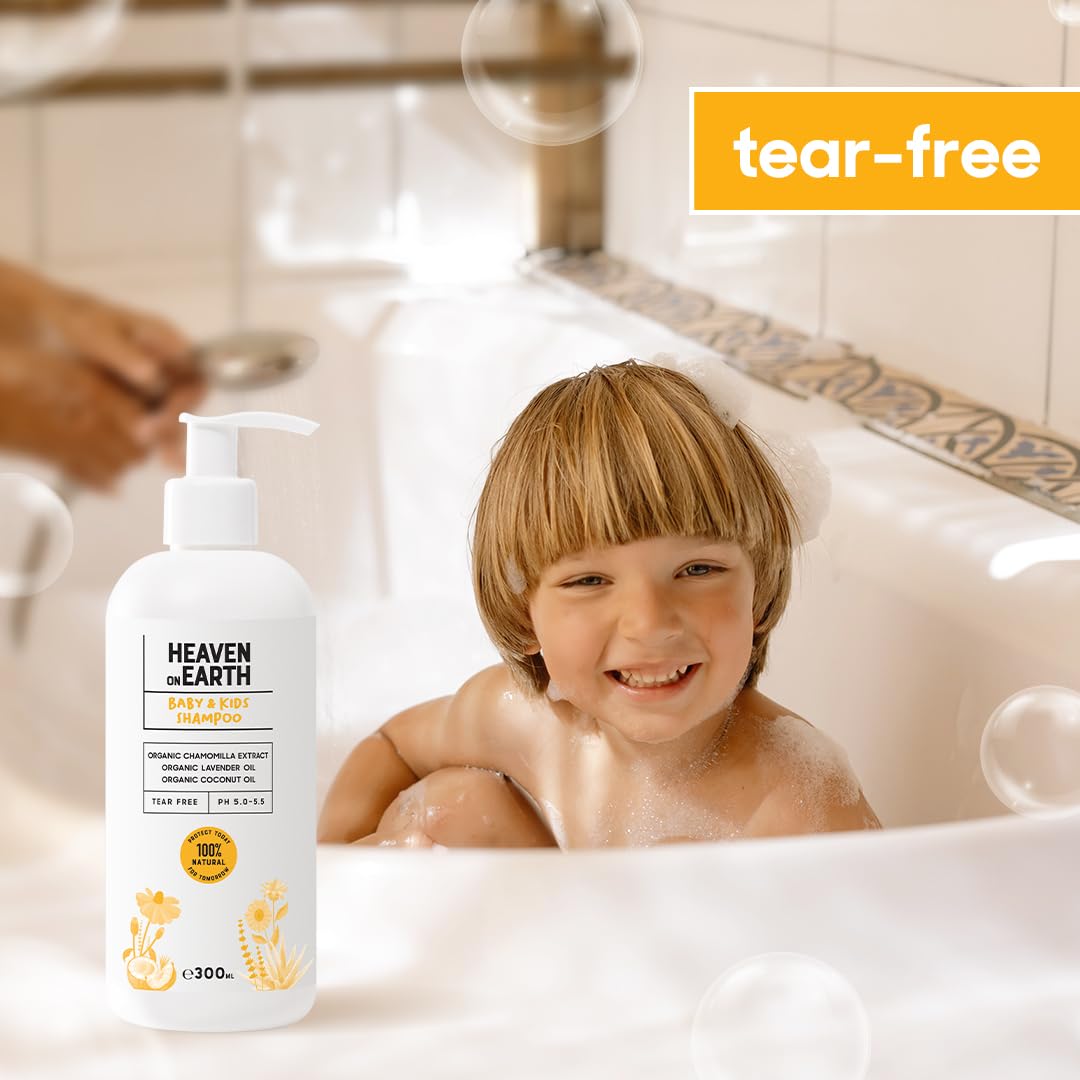 Gentle 2-in-1 Baby Shampoo & Body Wash - Tear-Free, Fragrance-Free, Vegan Formula with Natural Ingredients - Safe for Cradle Cap & Sensitive Skin - 10.1 fl oz (300ml) - Perfect for Daily Bath Time & Newborn Care