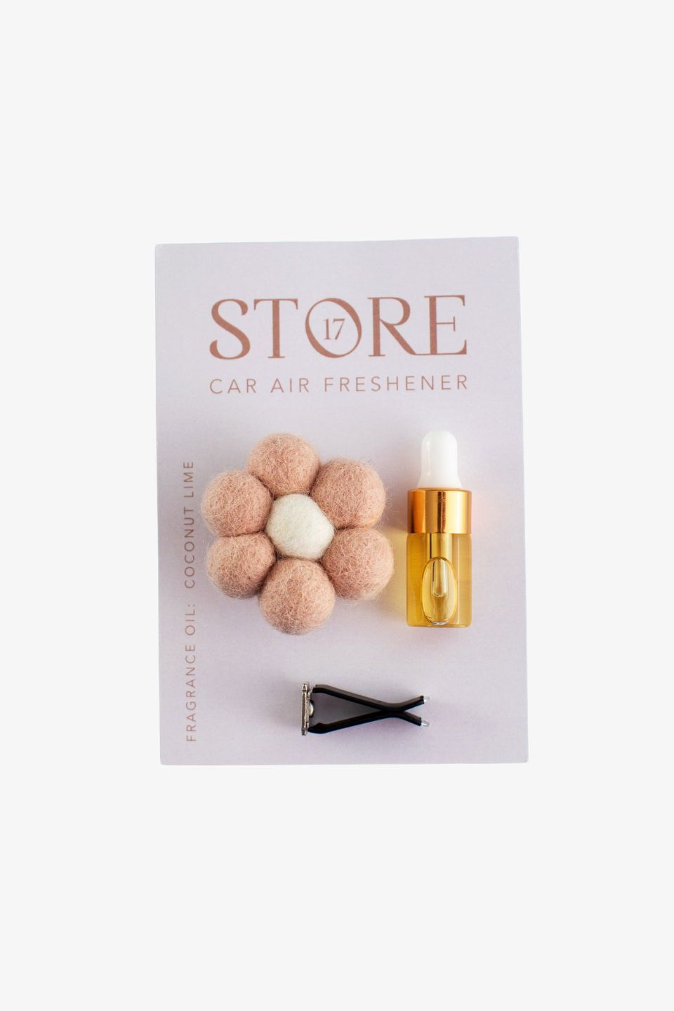 Premium Felt Blush Daisy Car Diffuser - Natural Essential Oil Aromatherapy for Fresh & Relaxing Car Interior - Perfect for Daily Commute & Road Trips