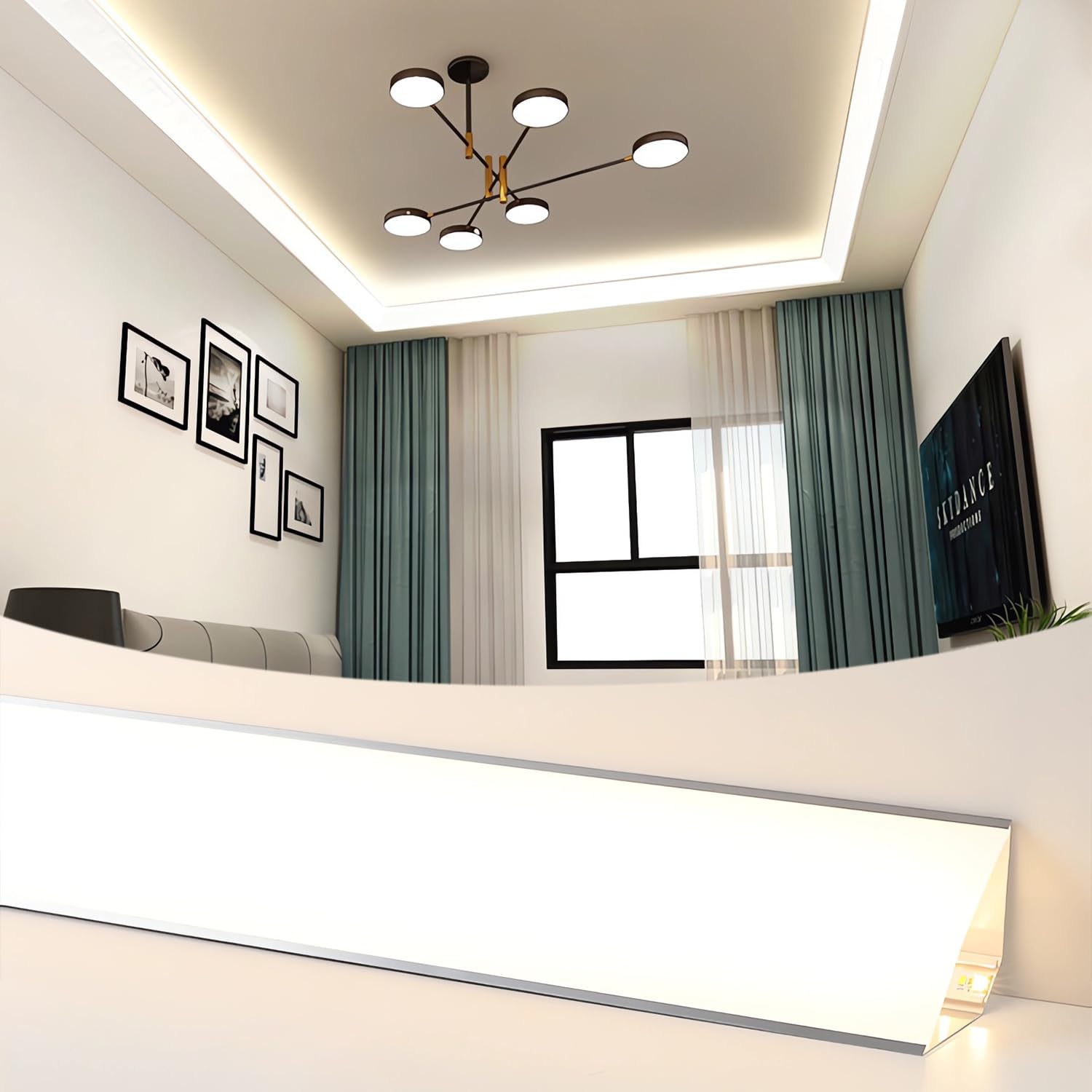 JARBIH 10-Pack LED Aluminum Profile for Ceiling & Wall Lighting - 1M/3.3ft 6x6cm Corner Strip, Linear Luminous Channel for Living Room, Bedroom, Kitchen - Free Lamp Included (Silver) | Modern Home & Office Decoration Lighting Solution