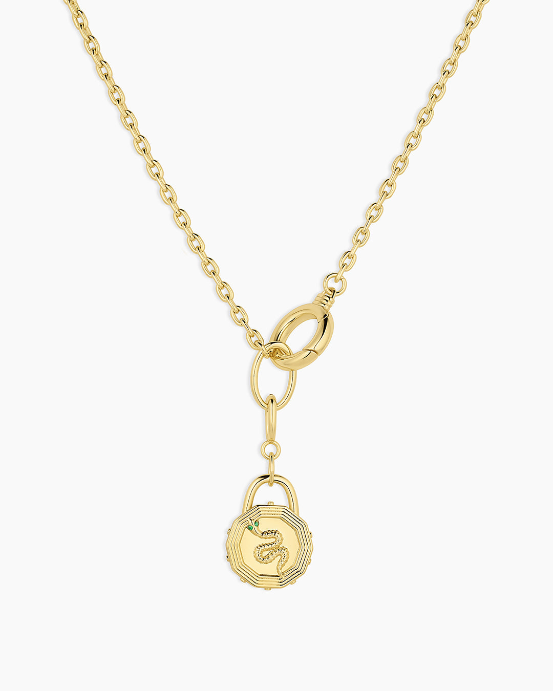 Avery Mini Snake Coin Necklace - Dainty Gold Plated Jewelry for Women - Perfect for Everyday Wear, Layering & Gift Giving