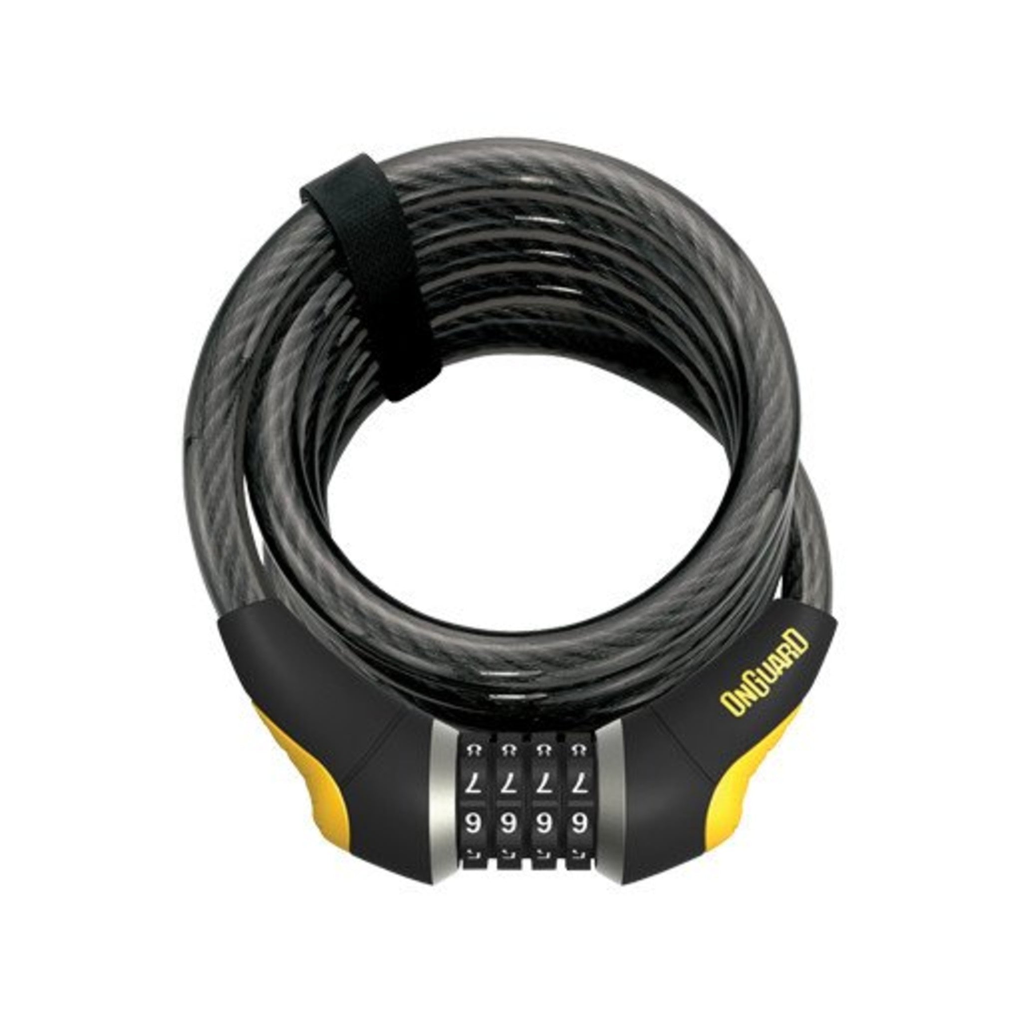 OnGuard Doberman 8030 Heavy Duty 15mm x 185cm Coil Cable Bike Lock - Secure Bicycles, Motorcycles & Outdoor Equipment - Perfect for Urban Commuting & Sports Protection