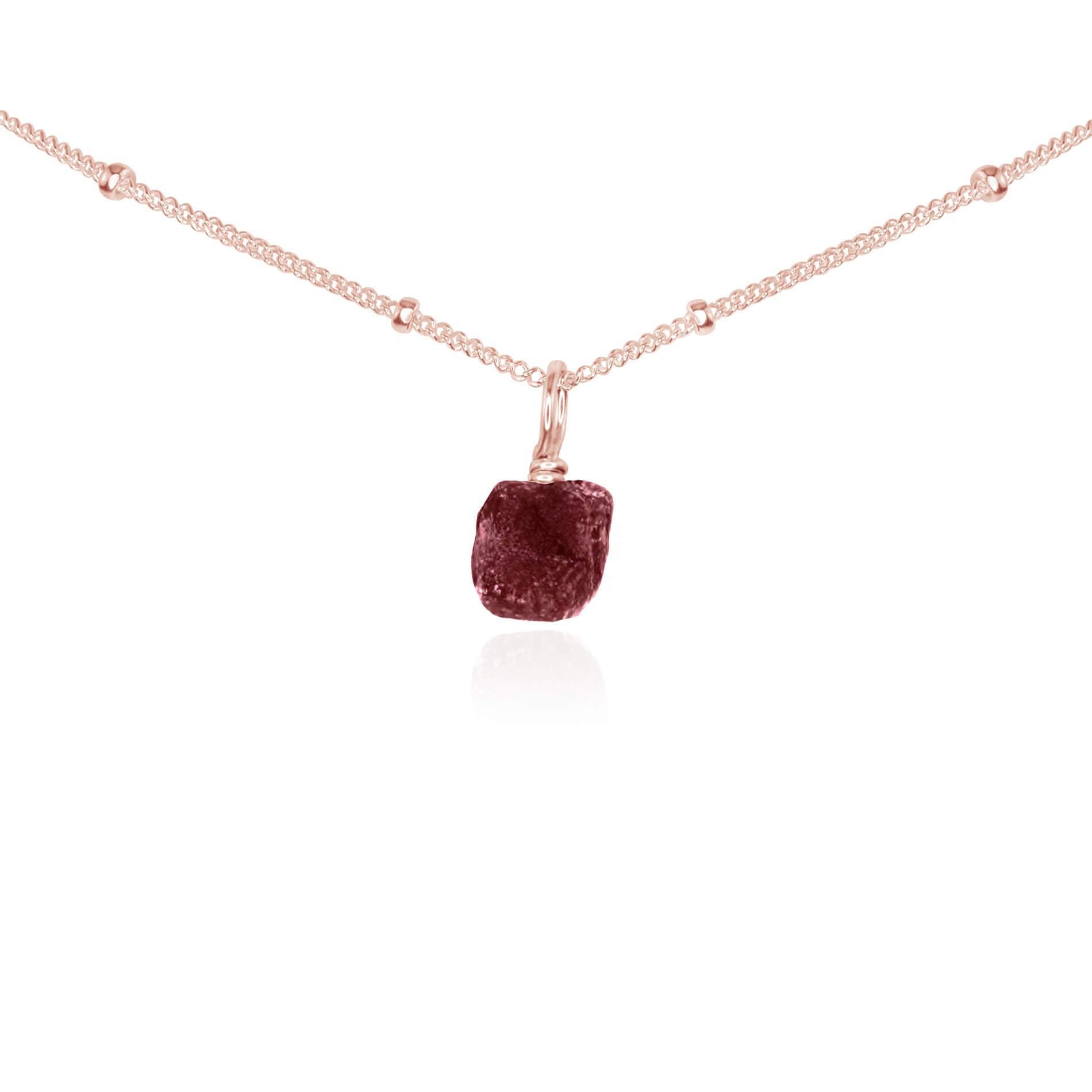 Natural Red Ruby Gemstone Pendant Necklace - Genuine Earth Mined Ruby Choker for Women | Perfect for Valentine's Day Gifts, Anniversary Presents & Evening Party Jewelry