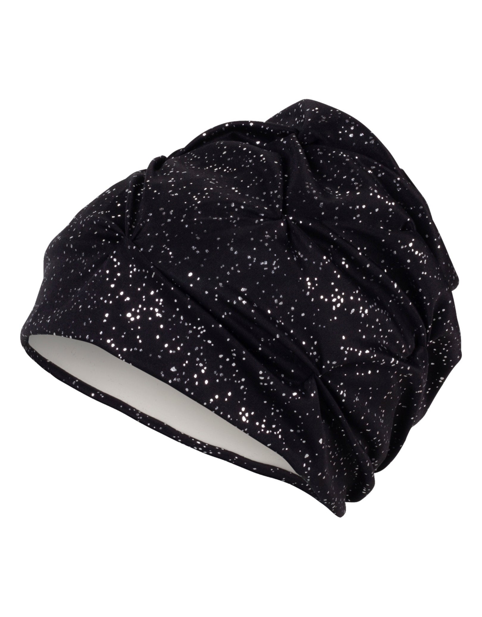 Sparkle Fabric Swim Cap for Women & Girls - Waterproof Silicone Swimming Cap for Long Hair, Pool, Beach & Competition - Shiny Glitter Swim Hat for Lap Swimming & Water Aerobics