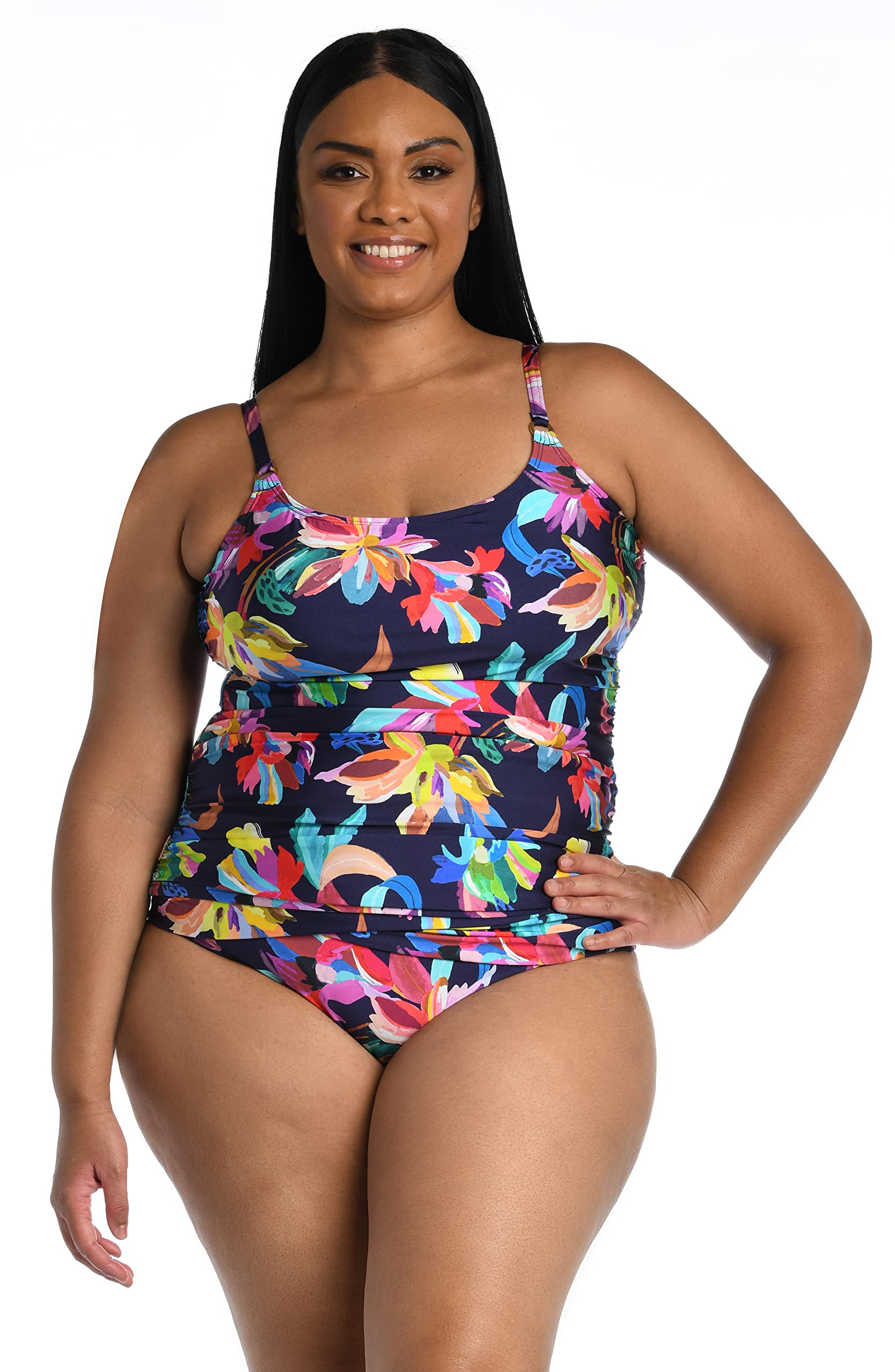 La Blanca Women's Lingerie Strap Tankini Swimsuit Top - Sexy Swimwear for Beach & Pool - Perfect for Vacation, Resort Wear, and Summer Getaways