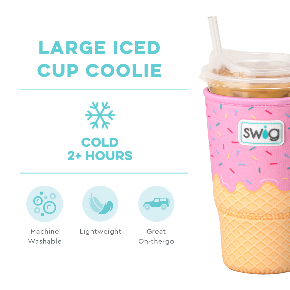 Large Insulated Iced Coffee Cup with Handle - Perfect for Iced Coffee, Smoothies, and Cold Drinks at Home, Office, or Travel