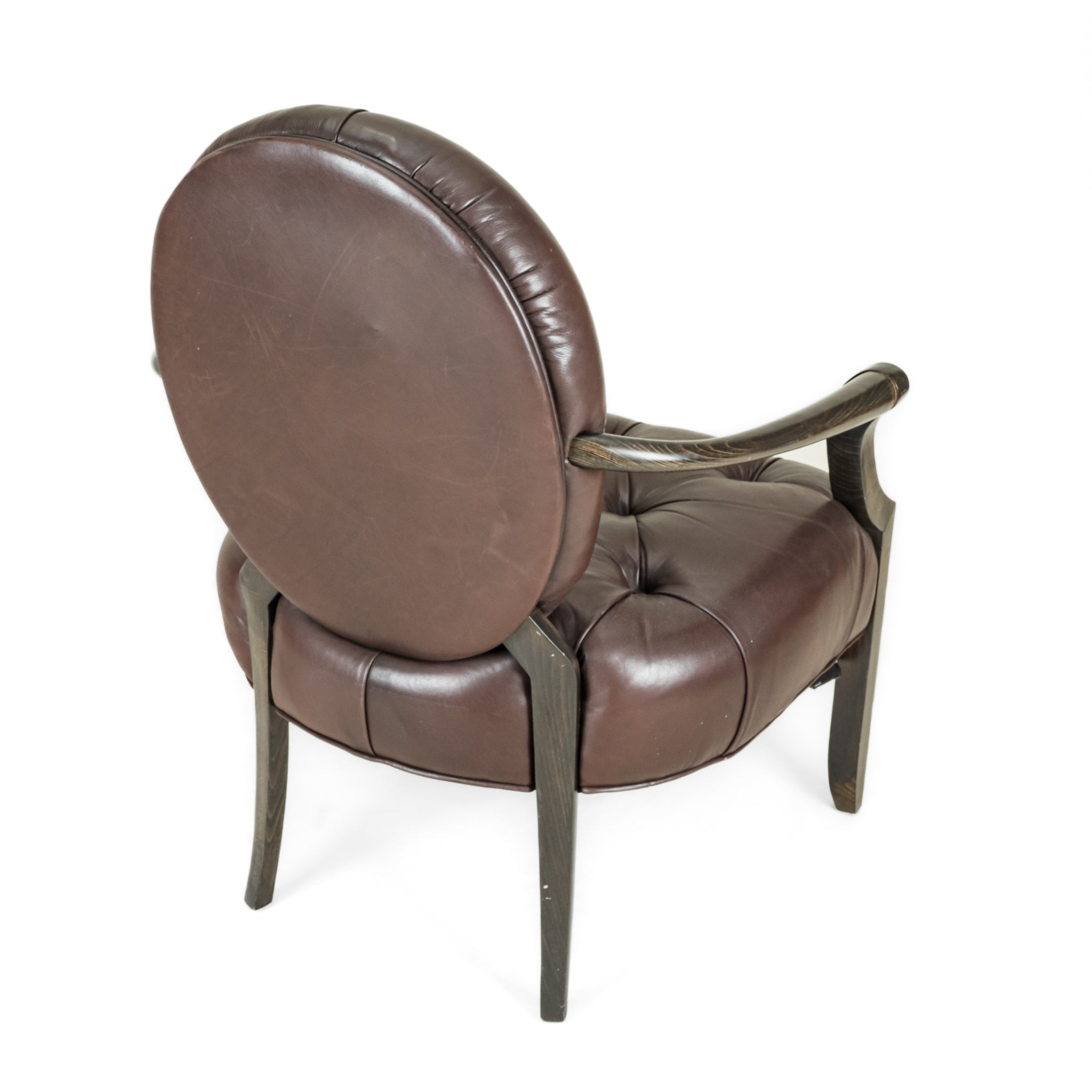 Luxury NATUZZI Brown Leather Armchair - Premium Italian Leather Recliner Chair for Living Room, Office & Lounge - Perfect for Home Decor & Relaxation