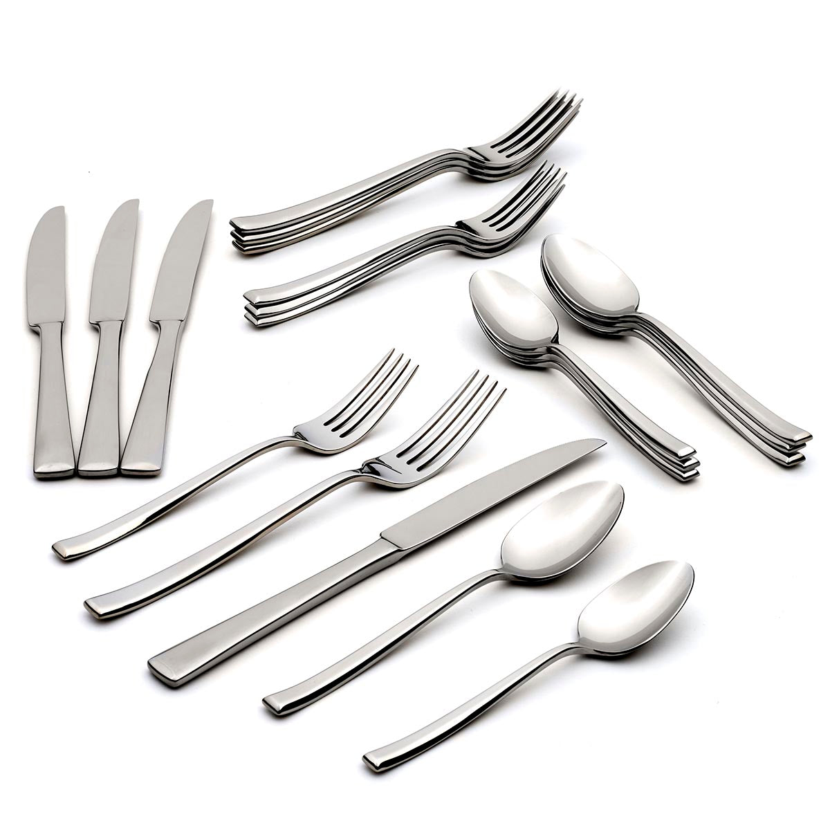Pearce 20-Piece Stainless Steel Flatware Set - Elegant Silverware for Dining, Kitchen & Entertaining - Perfect for Everyday Use, Dinner Parties & Gifts