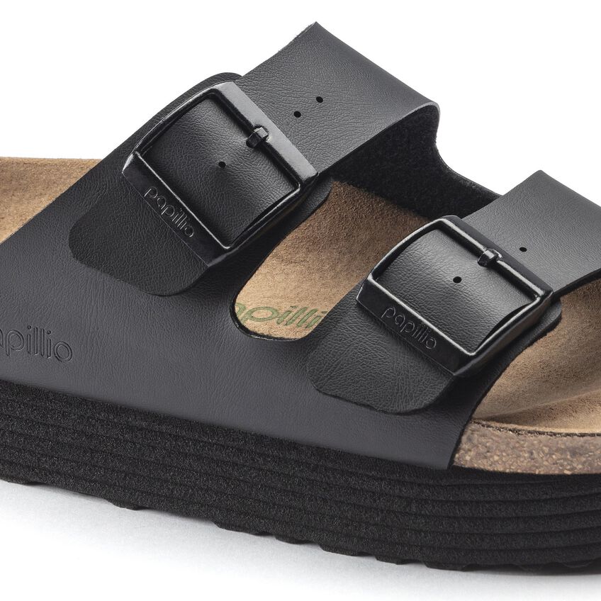Birkenstock Arizona Platform Vegan Sandals in Black - Comfortable & Stylish for Women & Men | Perfect for Casual Wear, Beach, and Summer Outfits