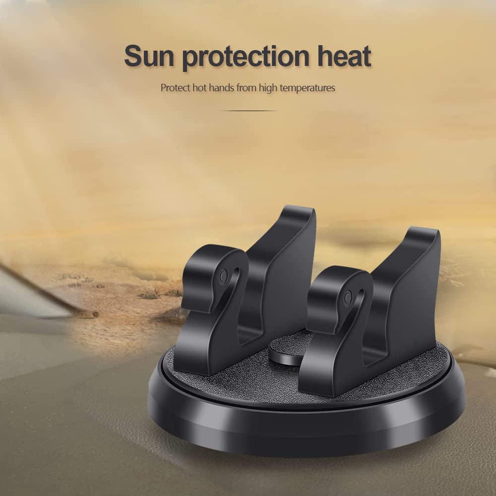 360° Rotating Car Phone Mount - Universal Dashboard Phone Holder for iPhone, Samsung & Android Smartphones - Adjustable Vertical/Horizontal View for Safe Driving - Perfect for GPS Navigation & Hands-Free Calls (Black, 1-Pack)