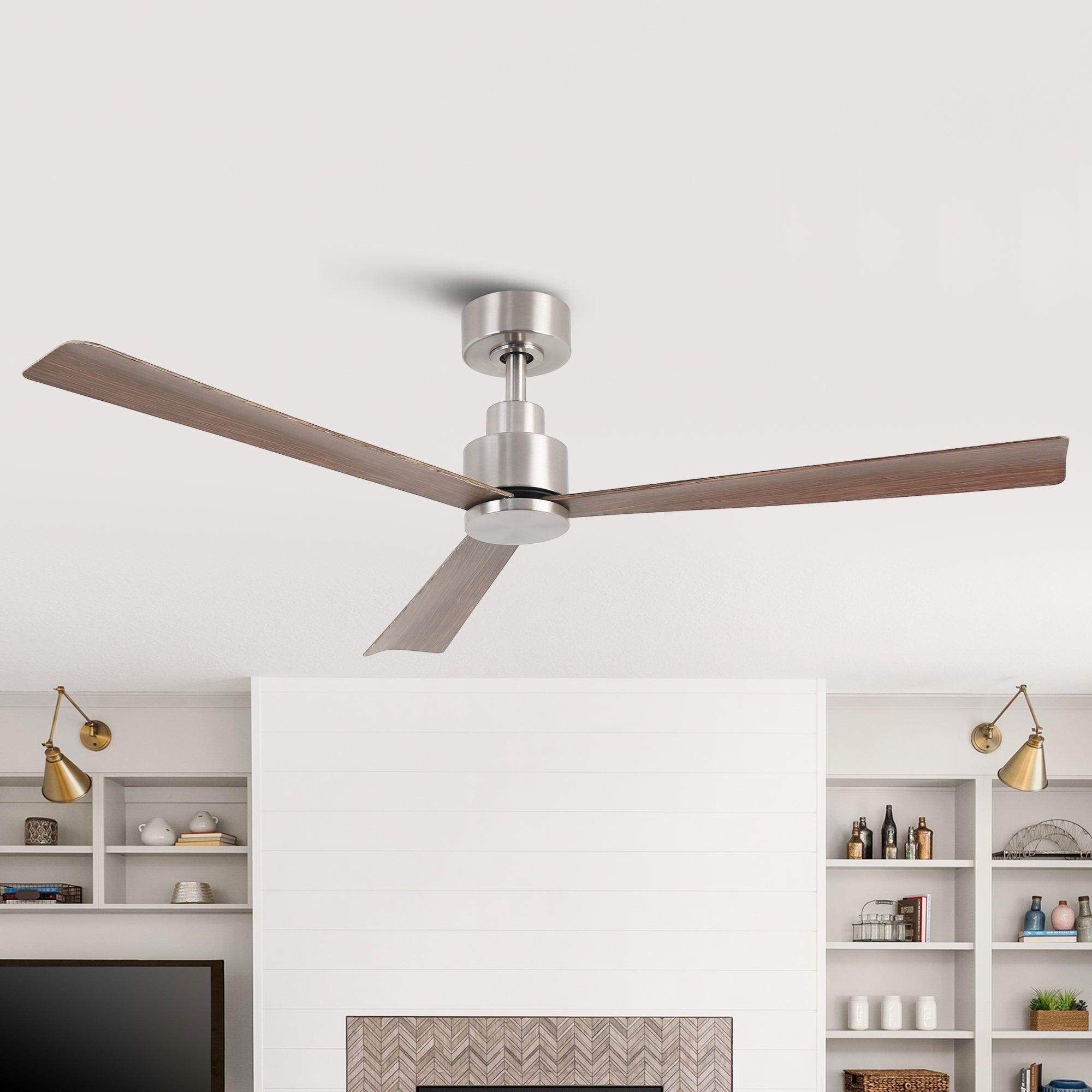 52 Inch Esther 3-Blade Modern Ceiling Fan with Remote Control - Downrod Mount, Quiet Operation, Energy Efficient - Perfect for Living Room, Bedroom, and Office Spaces