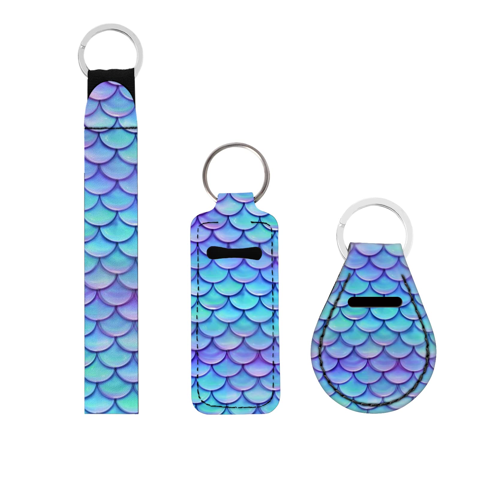 Horse Keychain Lanyard - Lipstick Holder Strap, Small Chapstick Keyring, Slim Neoprene Key Fob for Women | Perfect for Gym, Travel & Everyday Carry