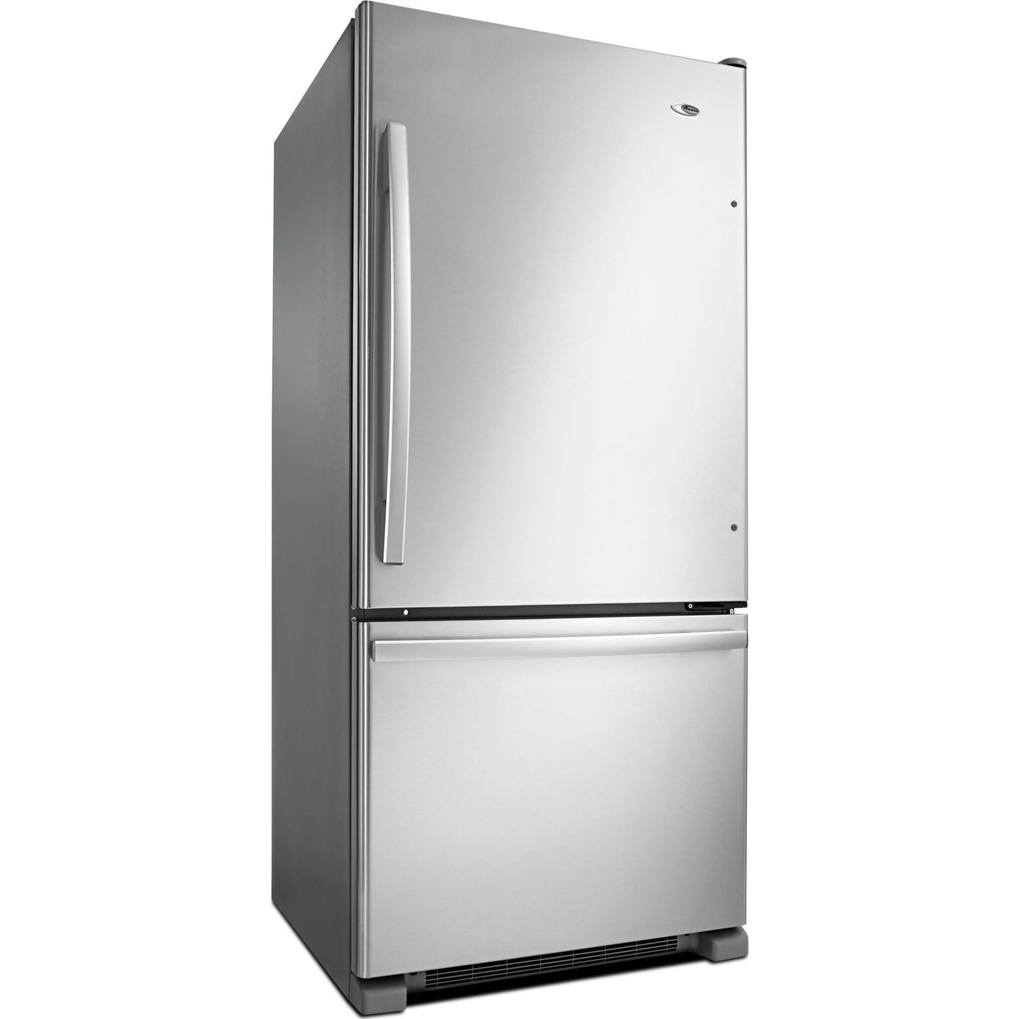 Amana Bottom Mount Refrigerator (ABB1924BRM) - 24.5 Cu. Ft. Stainless Steel French Door Fridge with Adjustable Shelves & Humidity-Controlled Crispers - Perfect for Modern Kitchens & Open Floor Plans