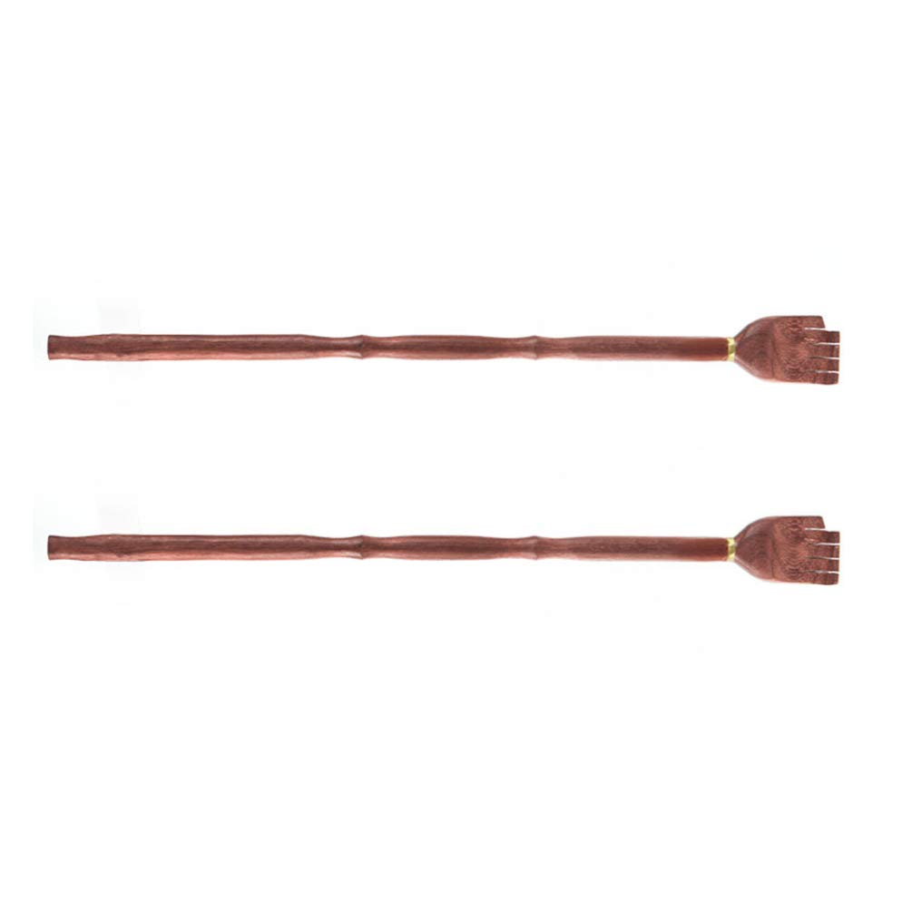 EXCEART 2-Pack Bamboo Back Scratcher - Long Handle Itch Relief Tool for Back & Shoulder Massage | Perfect for Home, Office & Travel Use