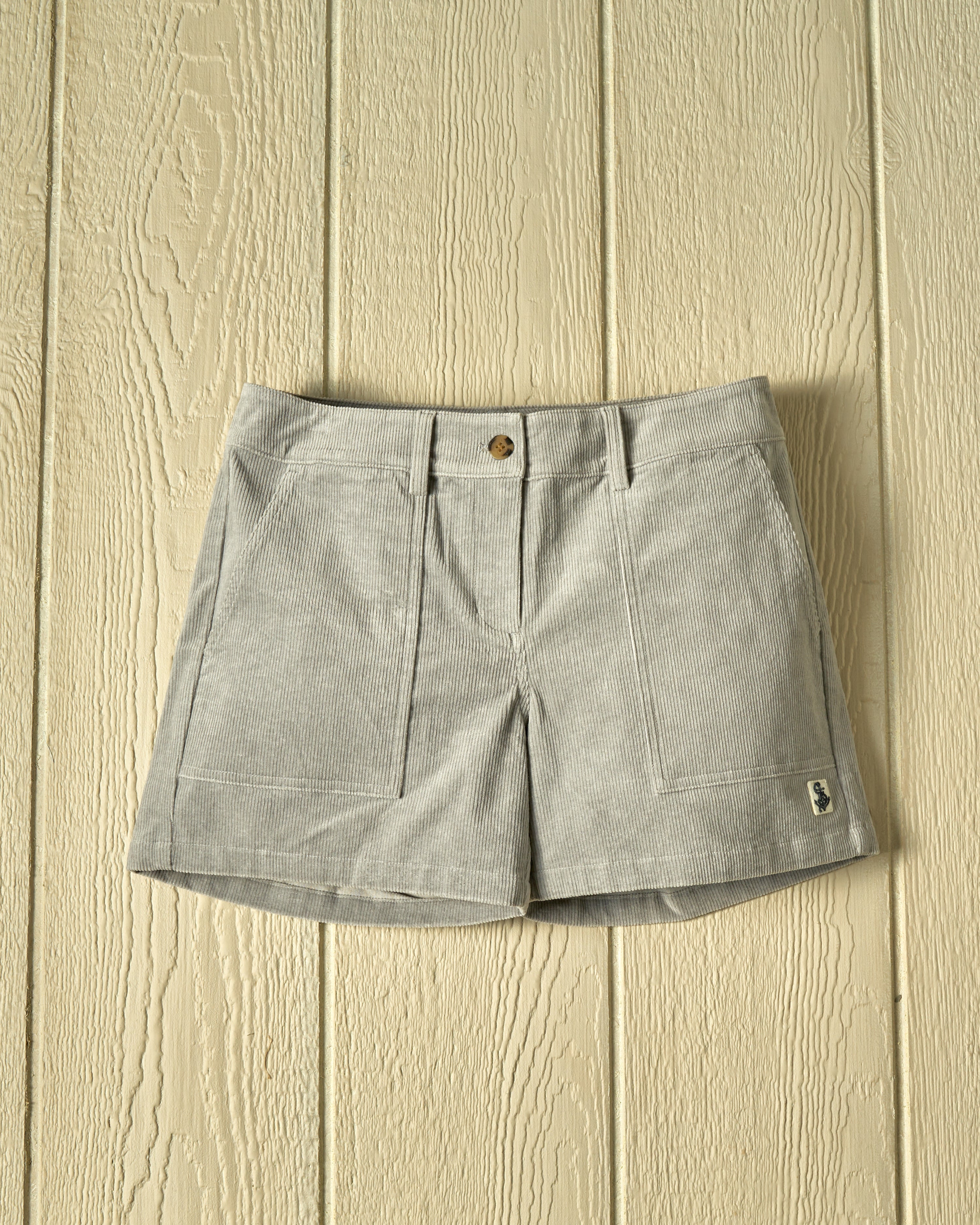 Women's Stone Corduroy Shorts - Casual High Waisted Vintage Style for Spring & Summer | Perfect for Beach, Travel & Everyday Wear