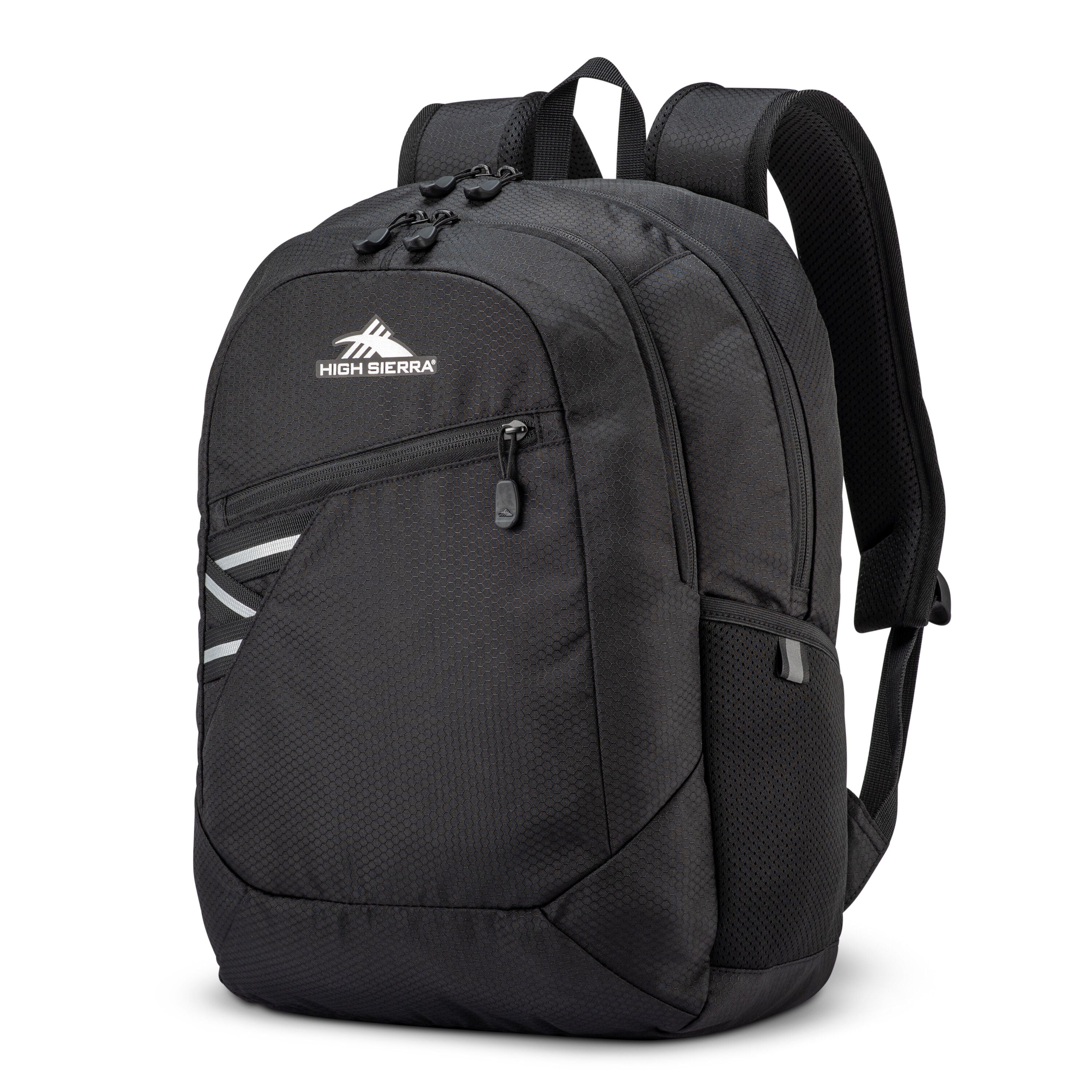 High Sierra Outburst 2.0 Backpack - Durable Hiking & Travel Backpack for Men & Women - Water-Resistant Daypack for School, Work & Outdoor Adventures (Black)
