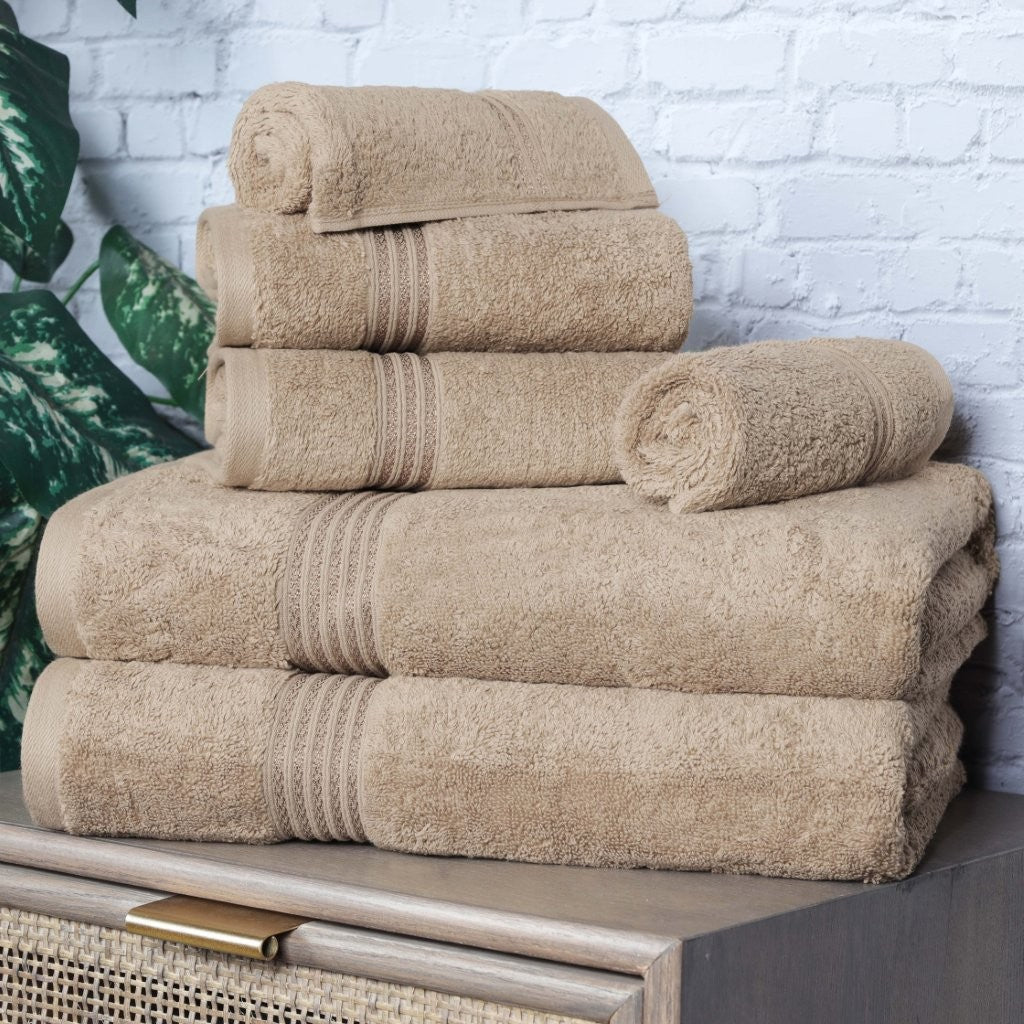 Premium 6-Piece Egyptian Cotton Towel Set - Ultra Soft, Highly Absorbent Bath Towels for Spa, Hotel & Luxury Home Use