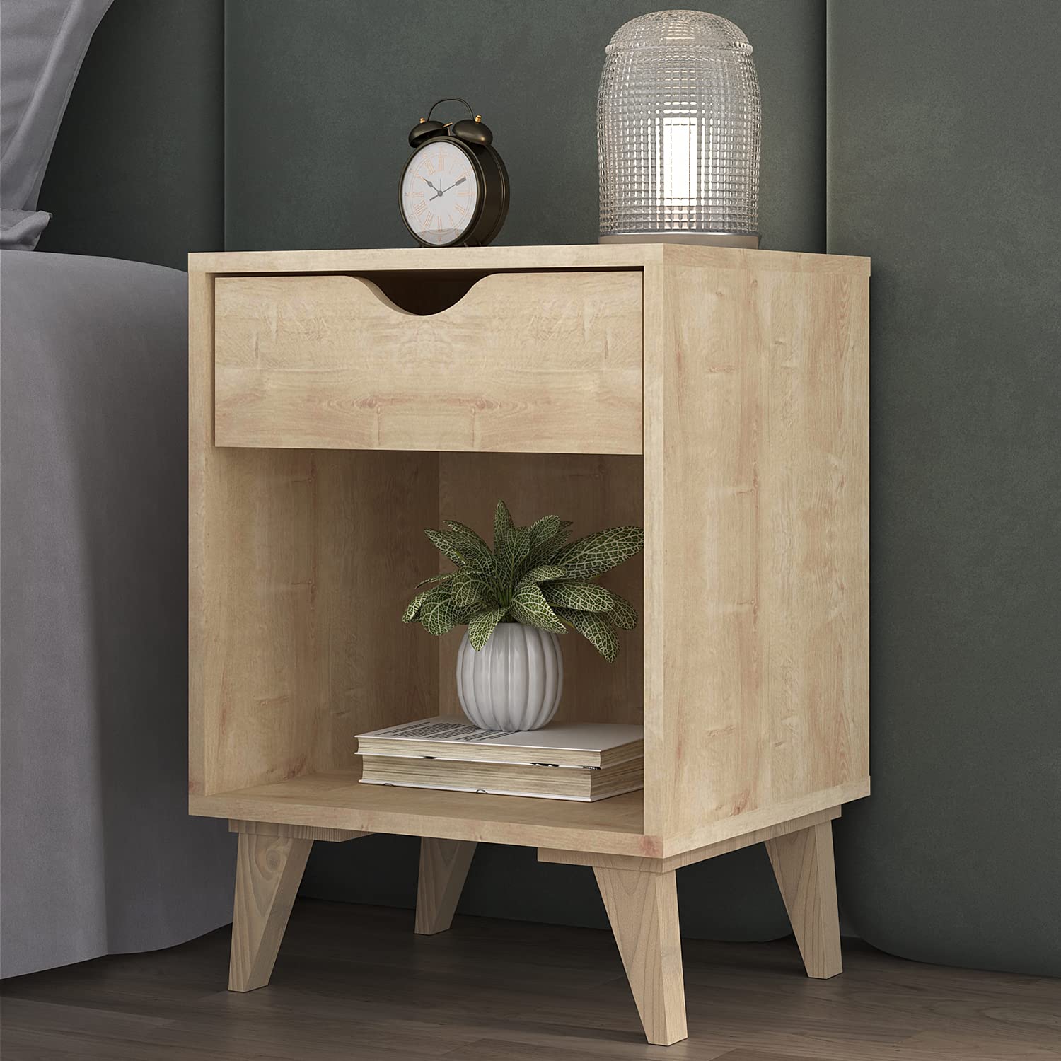 Falkk Bilbo Wooden Header Table - Rustic Farmhouse Console Table for Entryway, Living Room & Hallway Decor