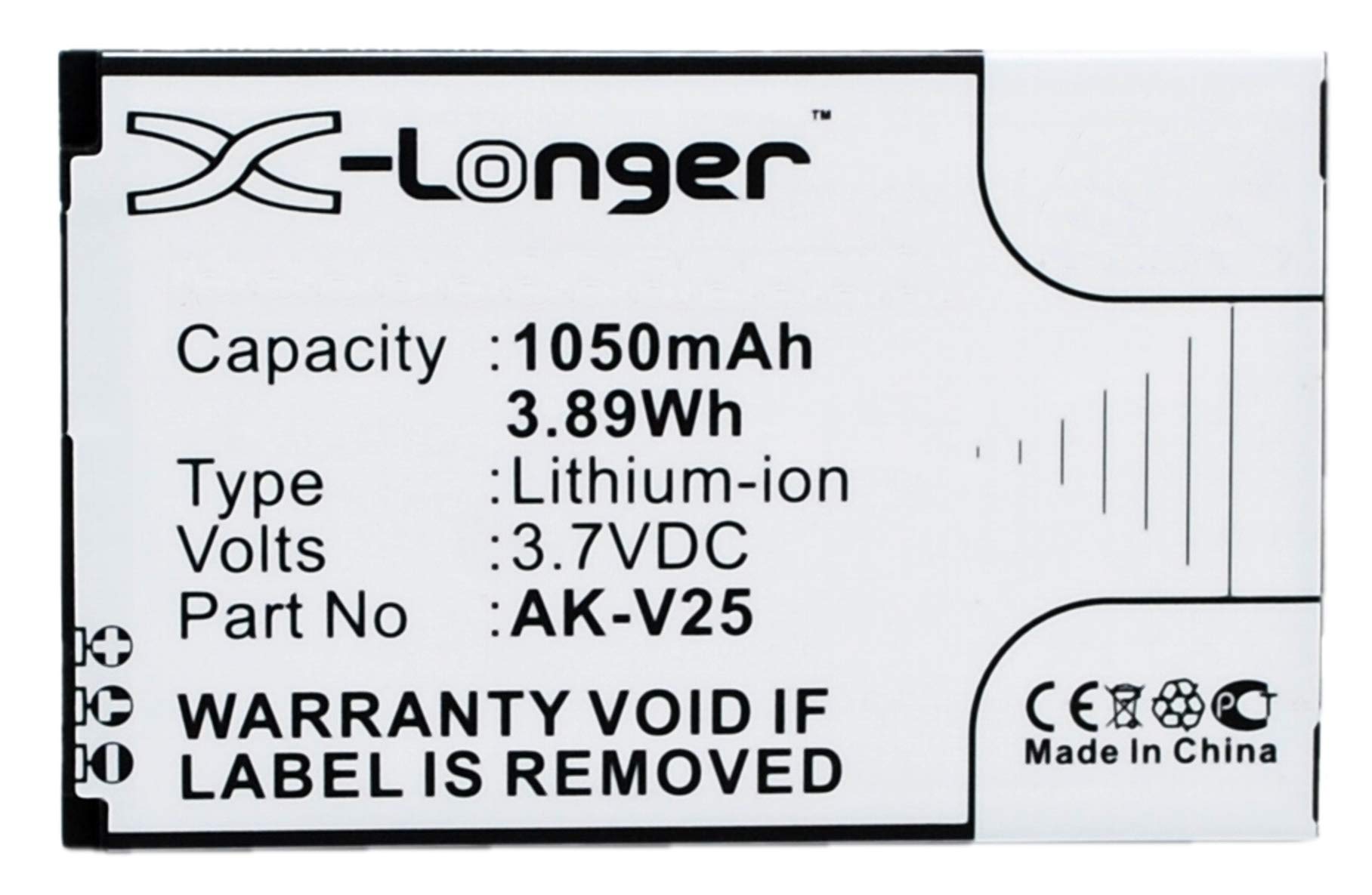 Synergy Digital Replacement Battery for Emporia AK-V25 (V2.0) Phone - 1050mAh Li-Ion 3.7V High Capacity Cell Phone Battery - Perfect for Extended Use, Travel & Emergency Backup Power