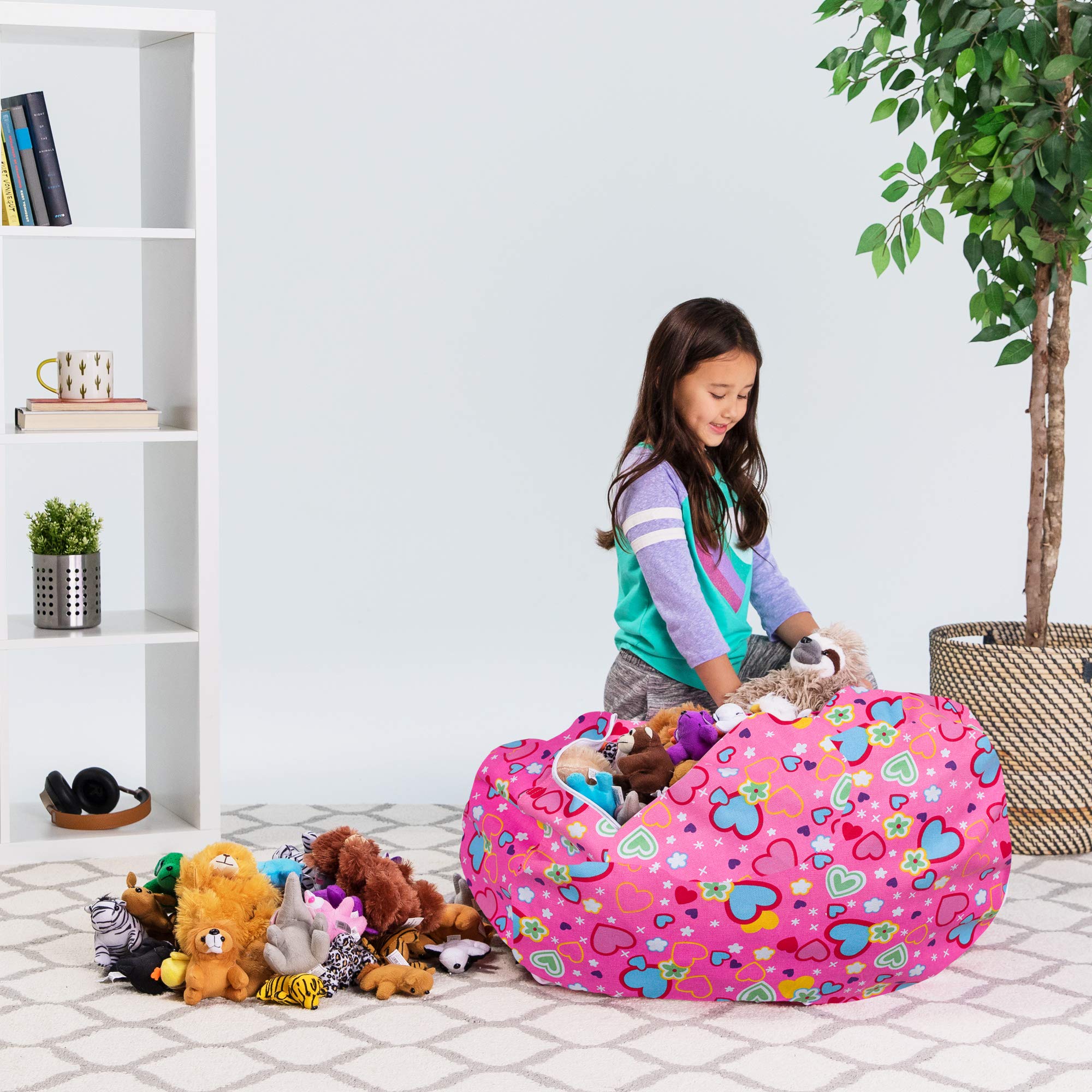 Posh Kids Stuffed Animal Storage Bean Bag Chair Cover - Large 38