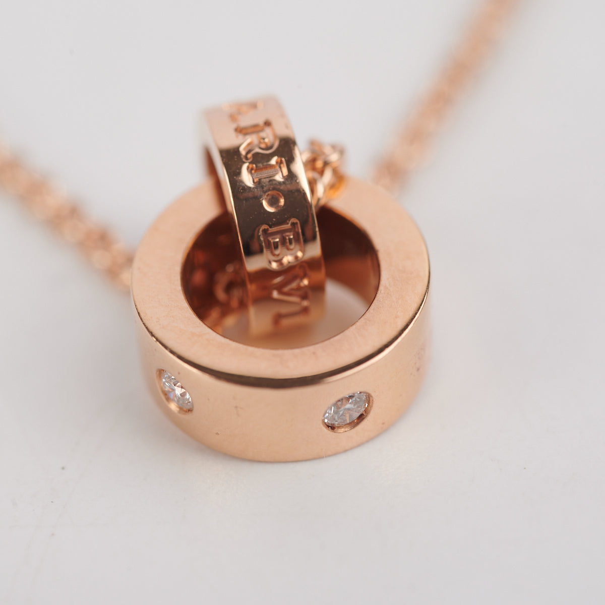Bvlgari Diamond Necklace 18k Rose Gold - Luxury Jewelry for Women, Elegant Gift for Anniversary, Wedding & Special Occasions
