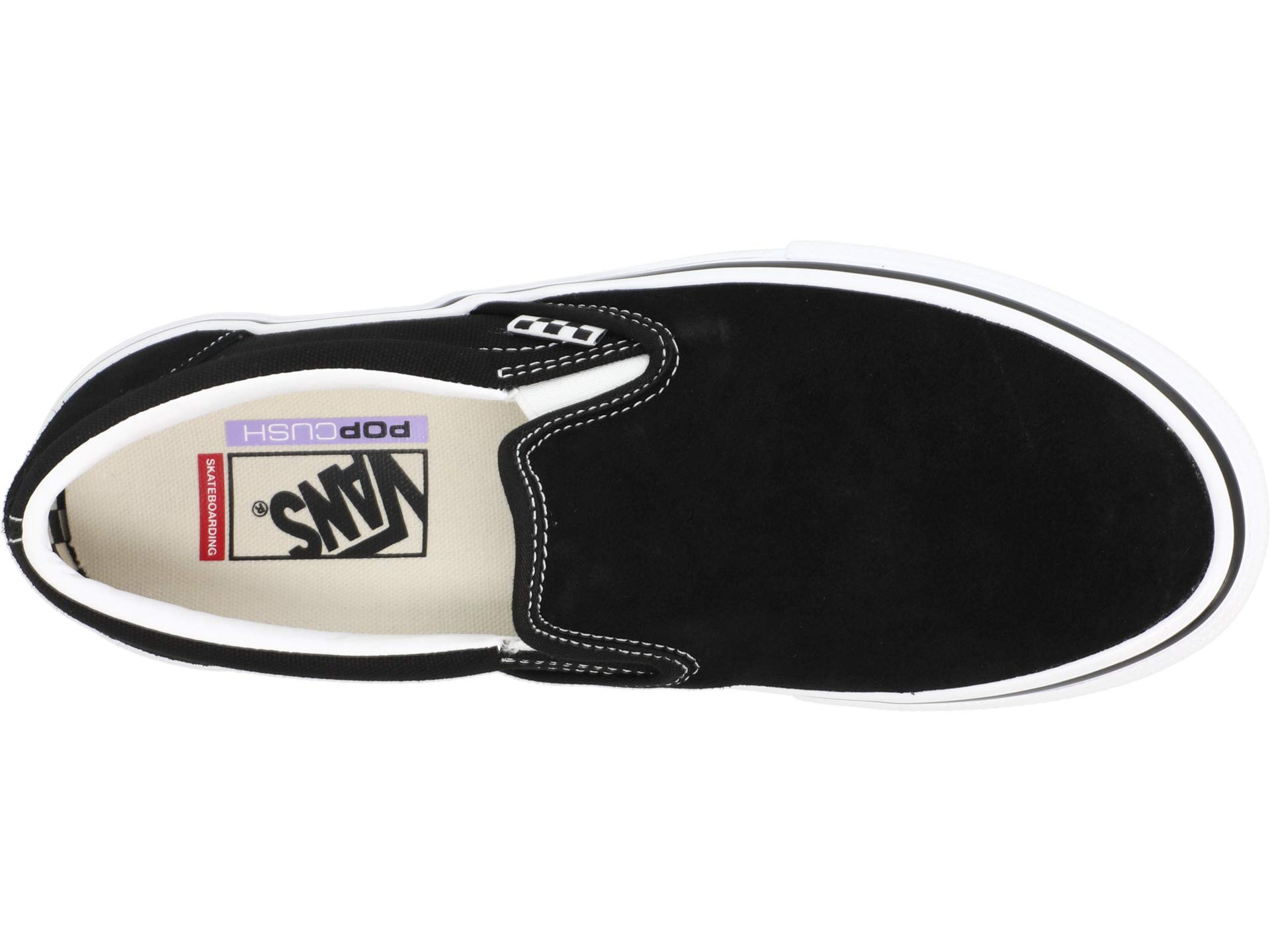 Vans Men's Skate Slip-On Shoes - Black & White Checkerboard Canvas Sneakers Size 7 | Comfortable Casual Skateboarding Shoes for Men | Perfect for Streetwear, Skateboarding & Everyday Wear