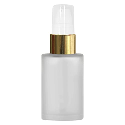 Glass Bottle, Golden Lotion Pump (Set of 5)