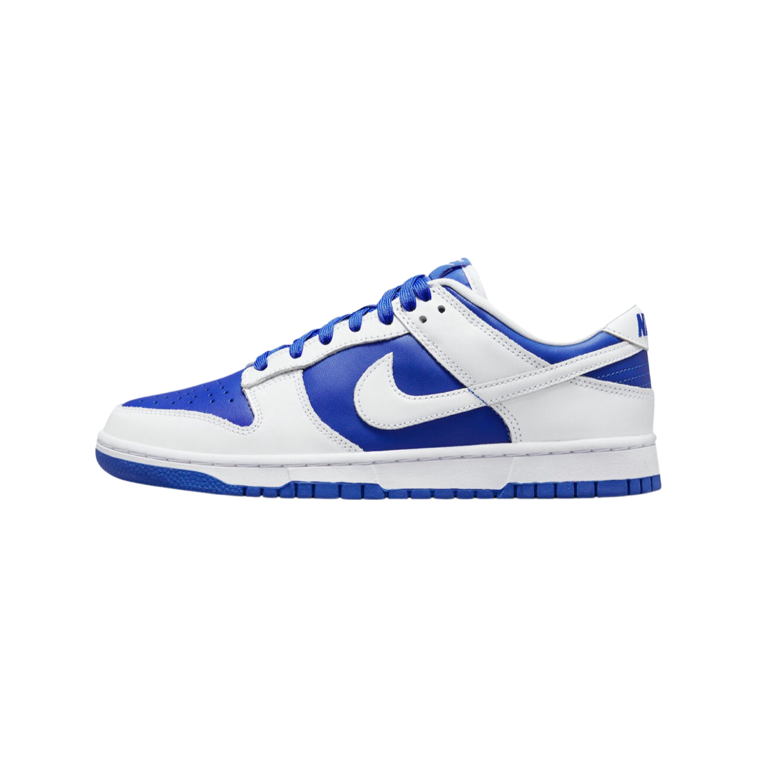 Nike Dunk Low Men's Sneakers - Racer Blue & White - Casual & Athletic Shoes for Running, Walking & Streetwear Fashion