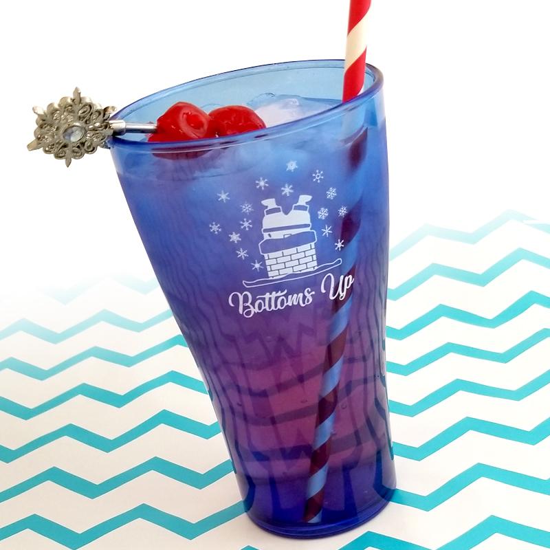 Blue Bottoms Up Plastic Cup - 2 Sizes (16oz & 24oz) - Perfect for Parties, BBQs, and Outdoor Events