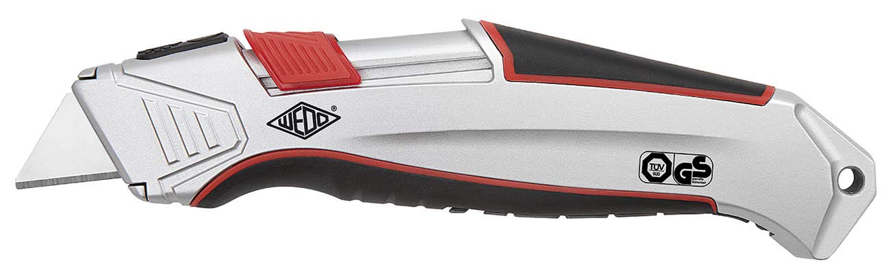 78 825 ALU Safety Cutter - Heavy Duty Aluminum Utility Knife with Retractable Blade for Packaging, Box Opening & Crafting - Perfect for Warehouse, Office & Home Use