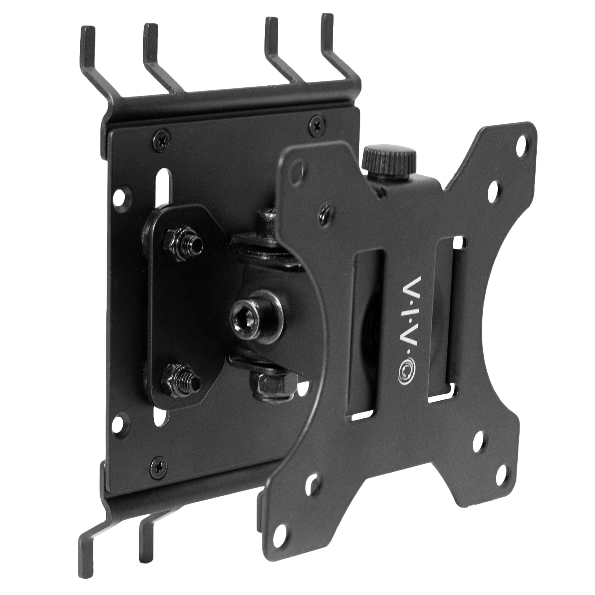 Single Monitor Pegboard Panel Mount - Heavy Duty Metal Bracket for Computer Screen, TV, and Display - Perfect for Home Office, Gaming Setup, and Retail Store Displays