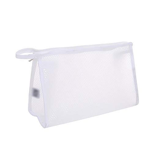 Portable Mesh Makeup Bag Travel Organizer - Waterproof Cosmetic Pouch with Zipper for Toiletries & Beauty Essentials | Perfect for Travel, Gym, and Daily Use