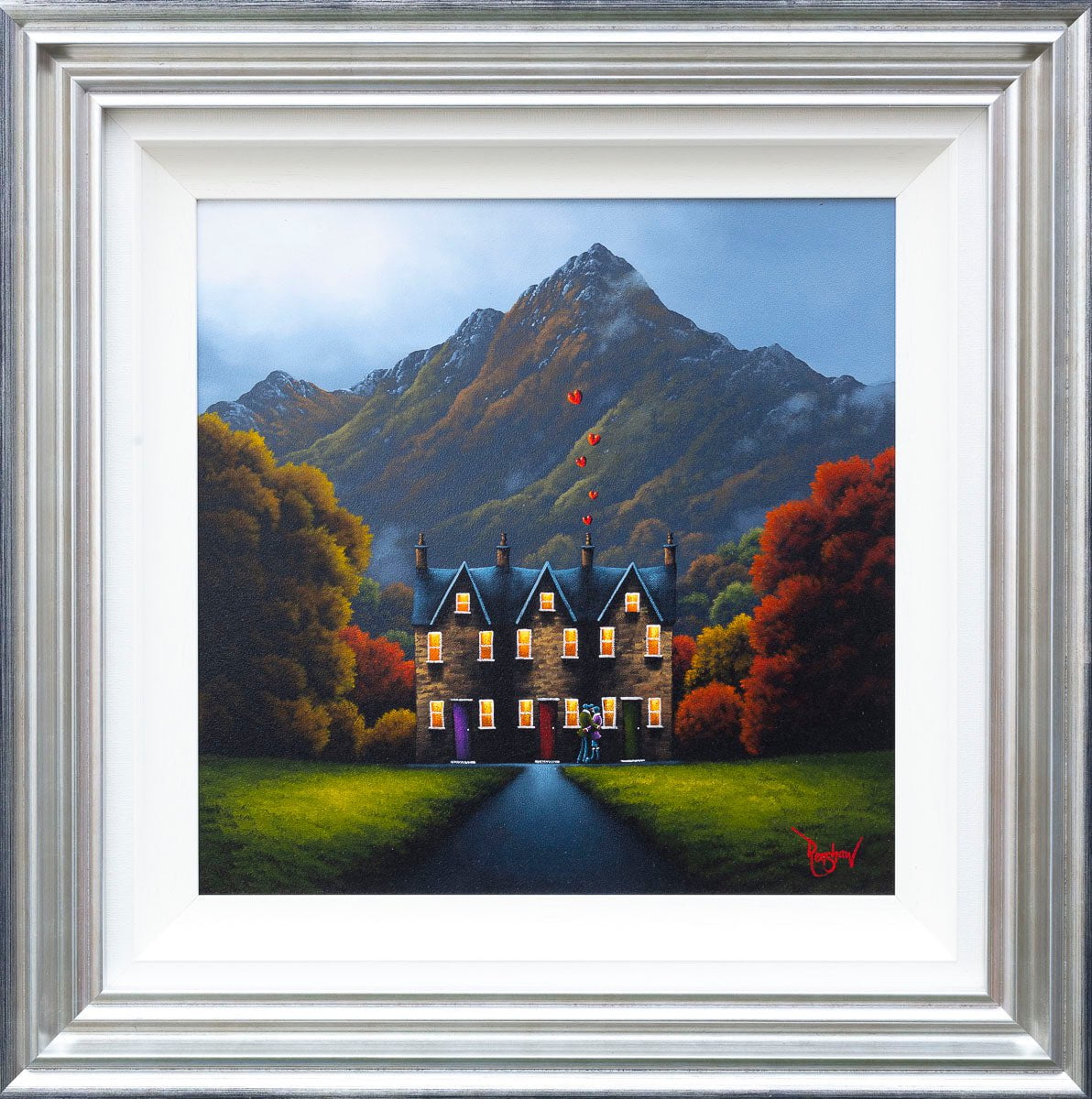 Original 'A Home Bursting With Love' Wall Art - Perfect for Living Room Decor, Housewarming Gifts & Cozy Home Aesthetics