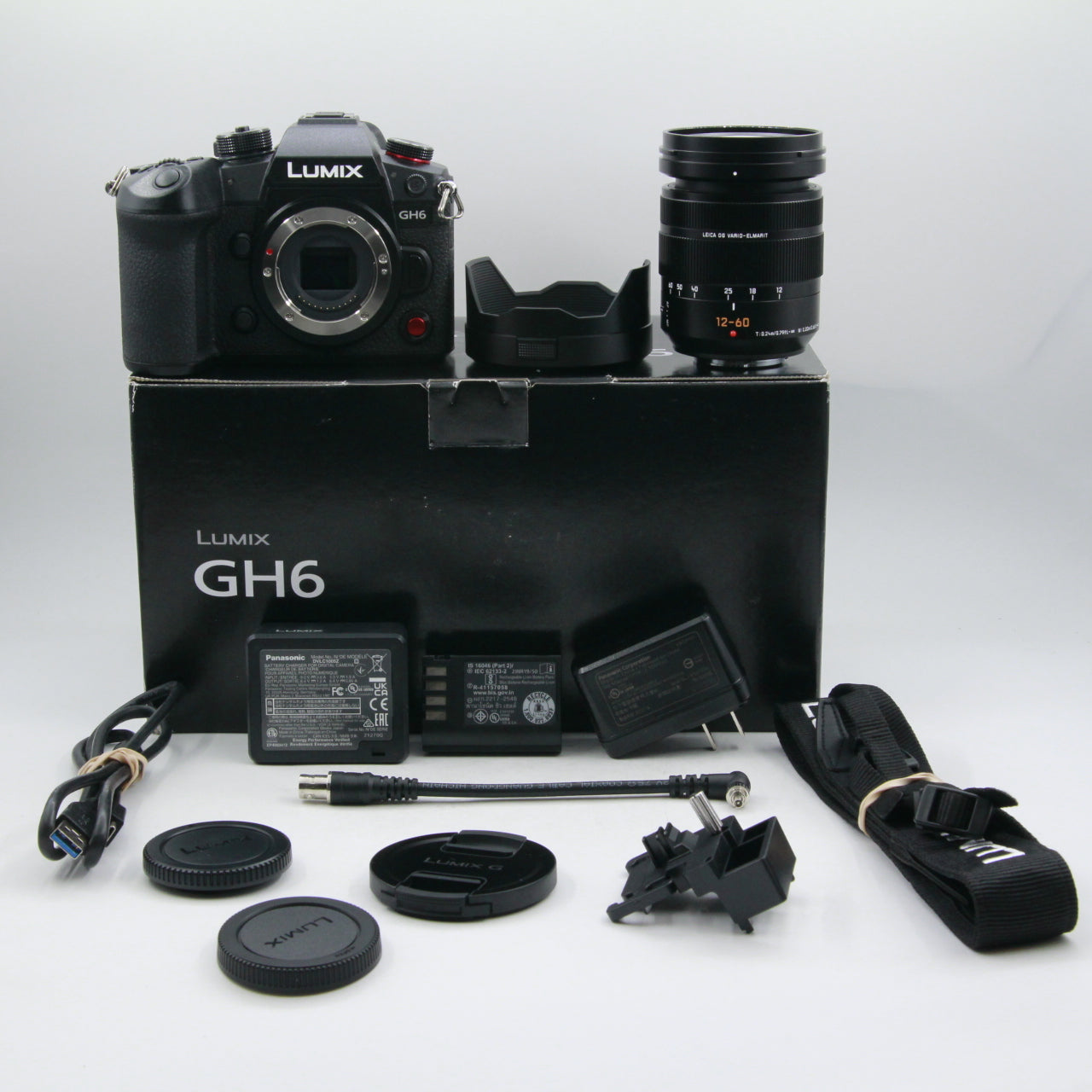Panasonic Lumix GH6 Mirrorless Camera with 12-60mm f/2.8-4.0 Leica Lens - Open Box Excellent Condition | Perfect for Vlogging, Travel Photography & 4K Video Shooting